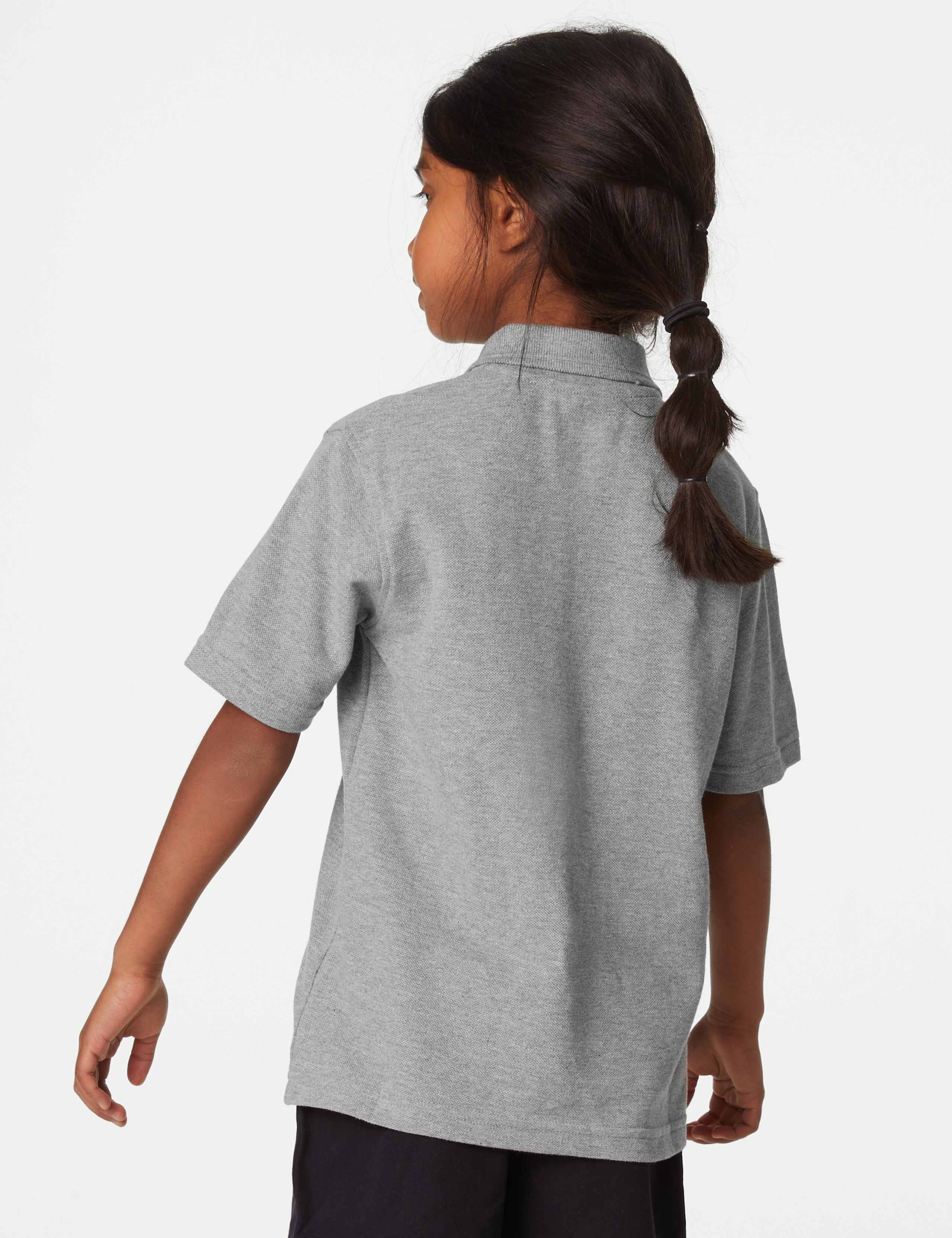 3pk Unisex Pure Cotton School Polo Shirts (2-16 Yrs) 4 of 5