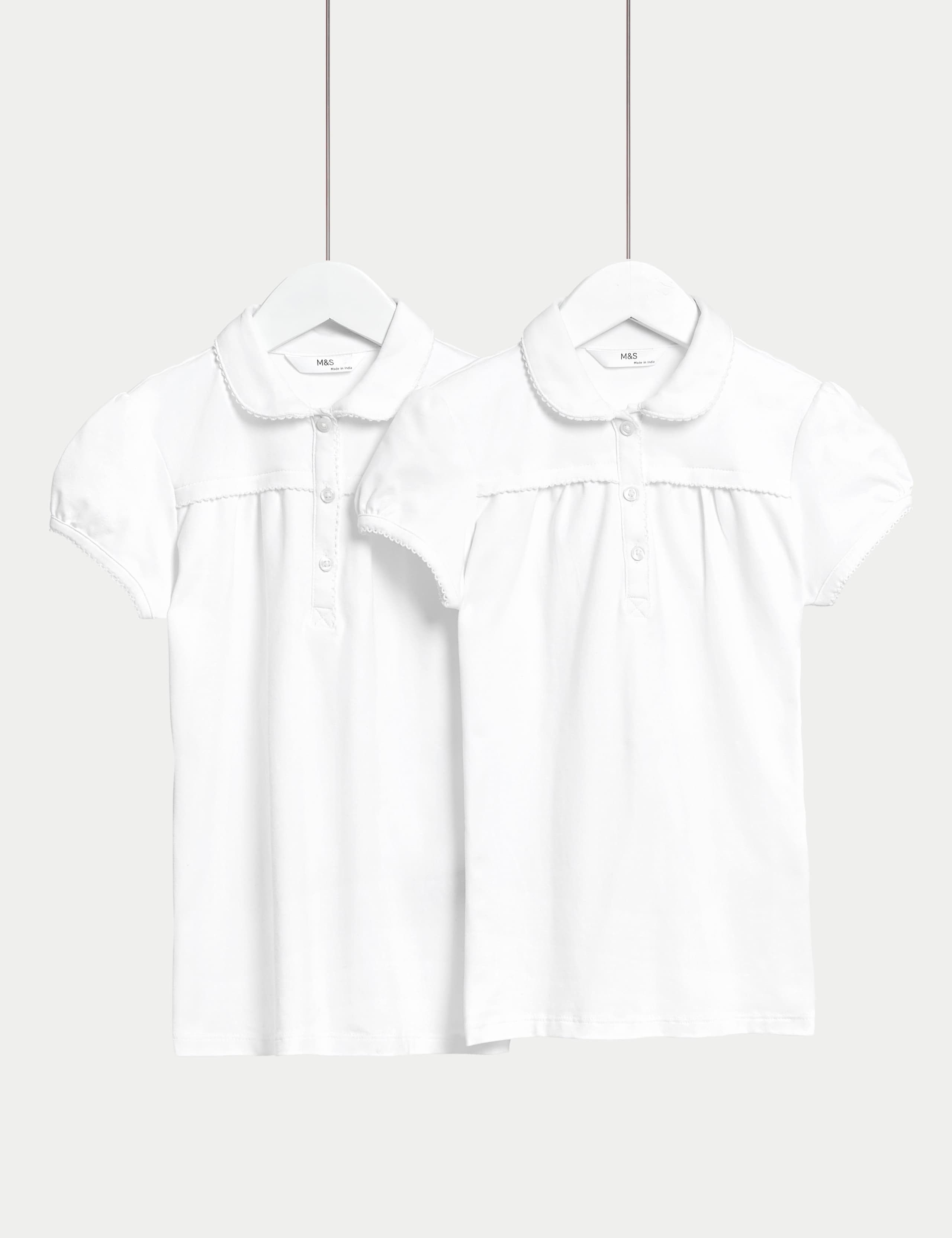 2pk Girls' Jersey School Polo Shirts (2-18 Yrs) 2 of 5