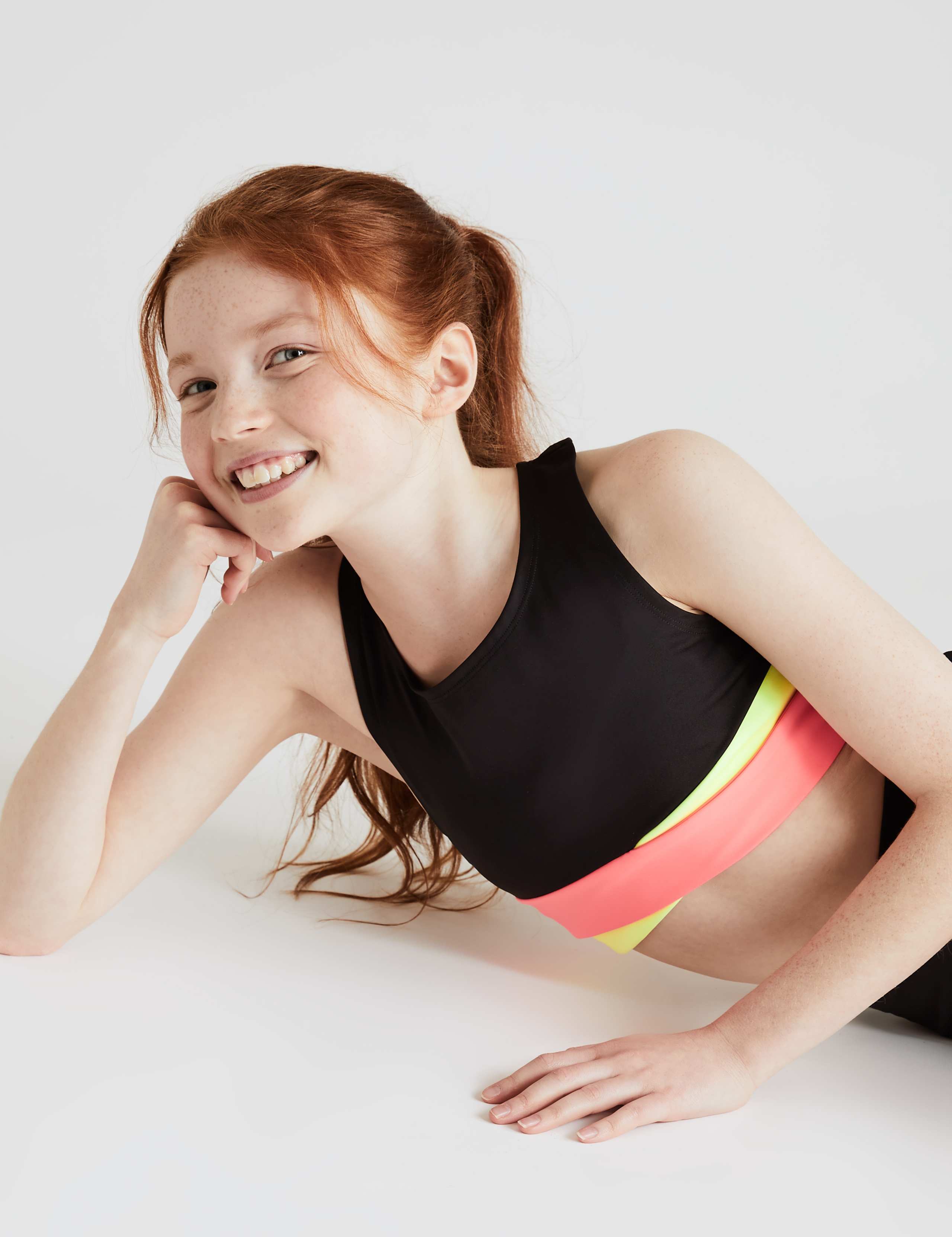 Colourblock Sports Crop Top (6-14 Yrs) 1 of 7