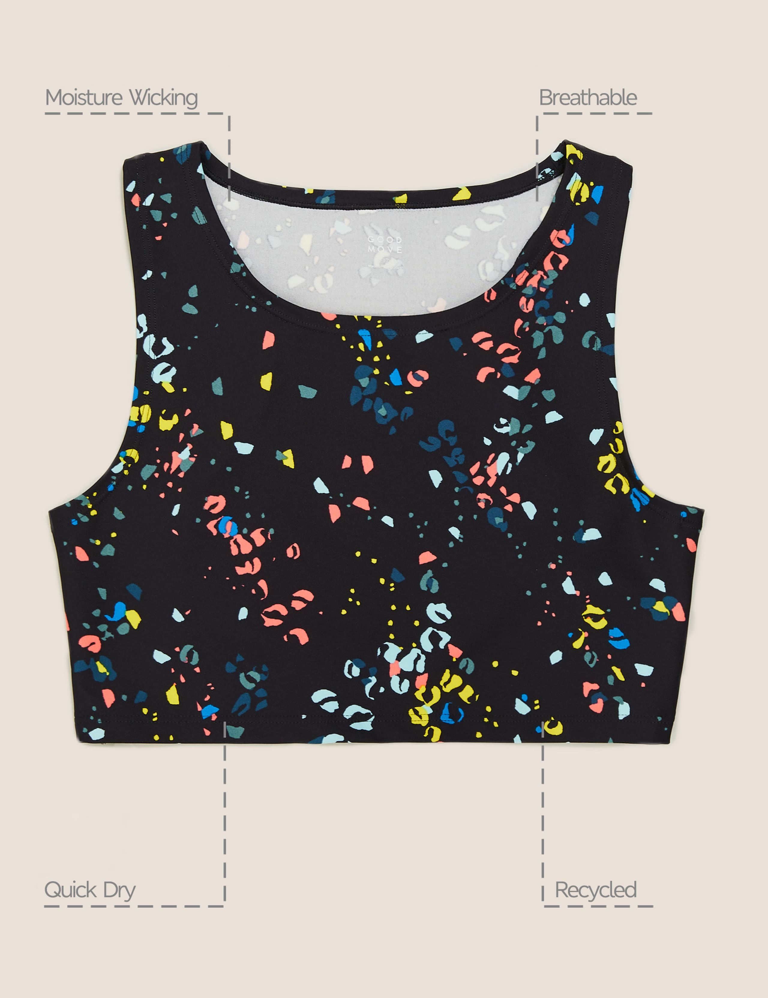 Printed Sports Crop Top (6-14 Yrs) 8 of 8