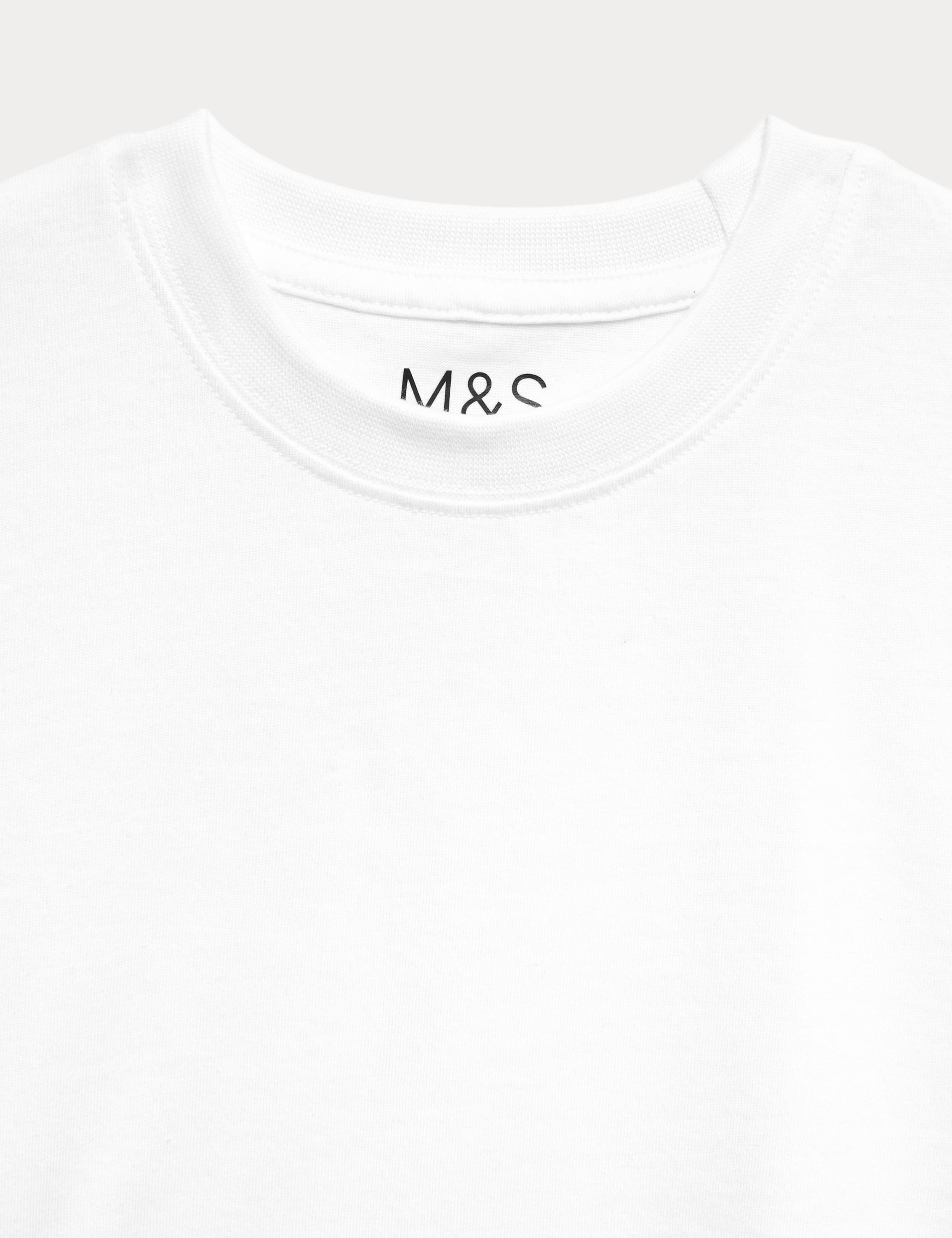 2 Pack Unisex Pure Cotton School T-Shirts (2-16 Yrs) 3 of 4