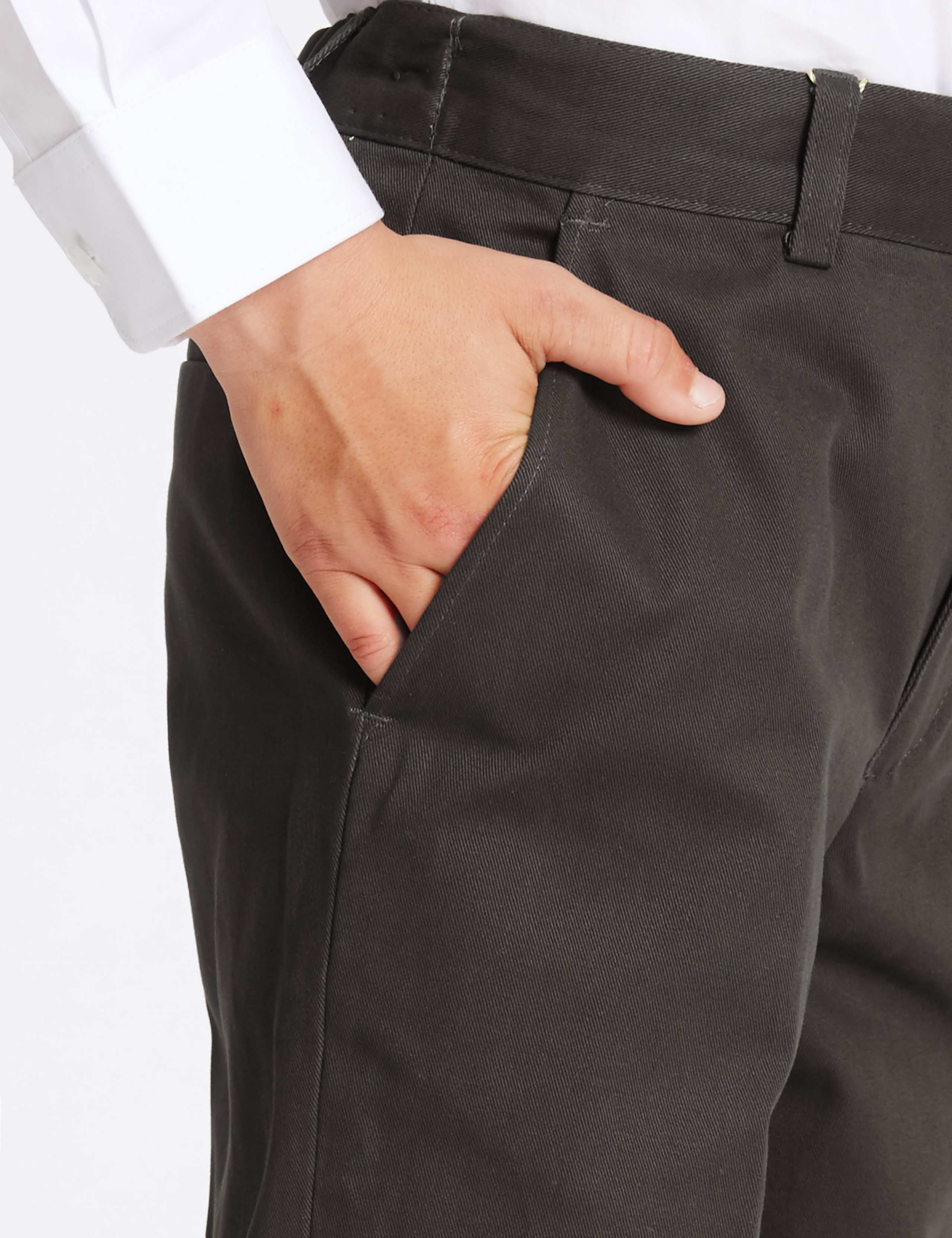 Boys' Pure Cotton Straight Leg Trousers 5 of 8