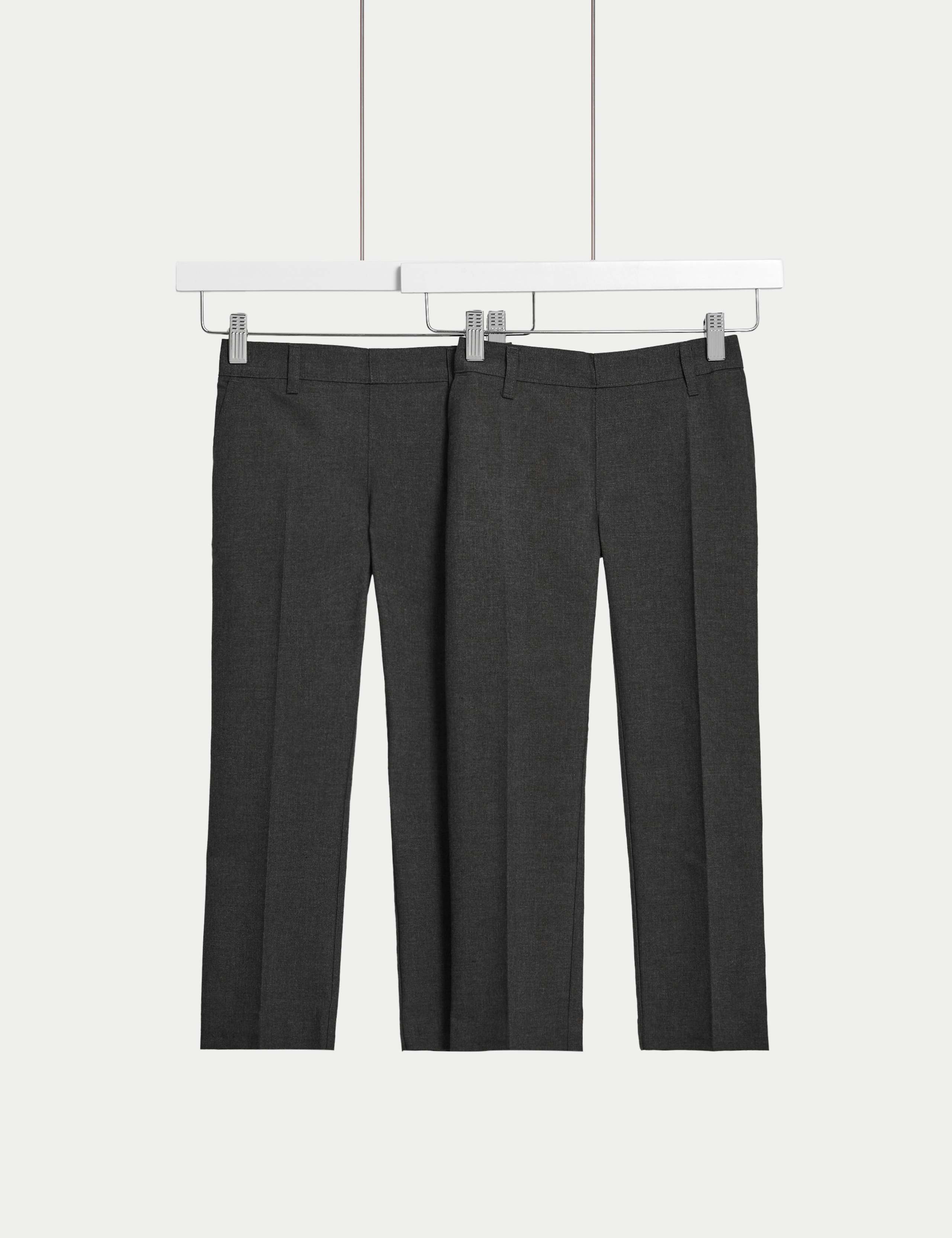2pk Boys' Regular Leg School Trousers (2-18 Yrs) 2 of 4
