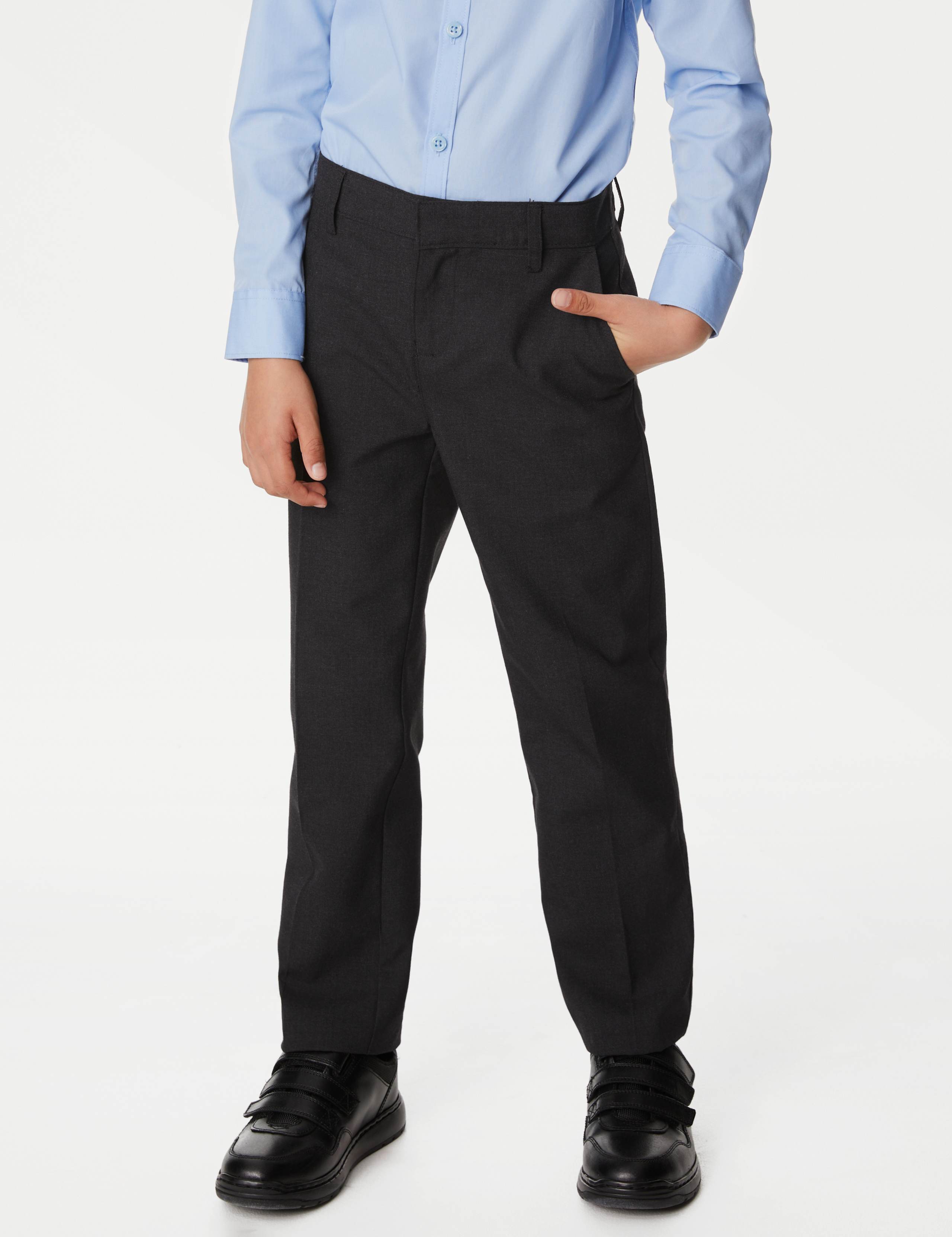 2pk Boys' Regular Leg School Trousers (2-18 Yrs) 3 of 4