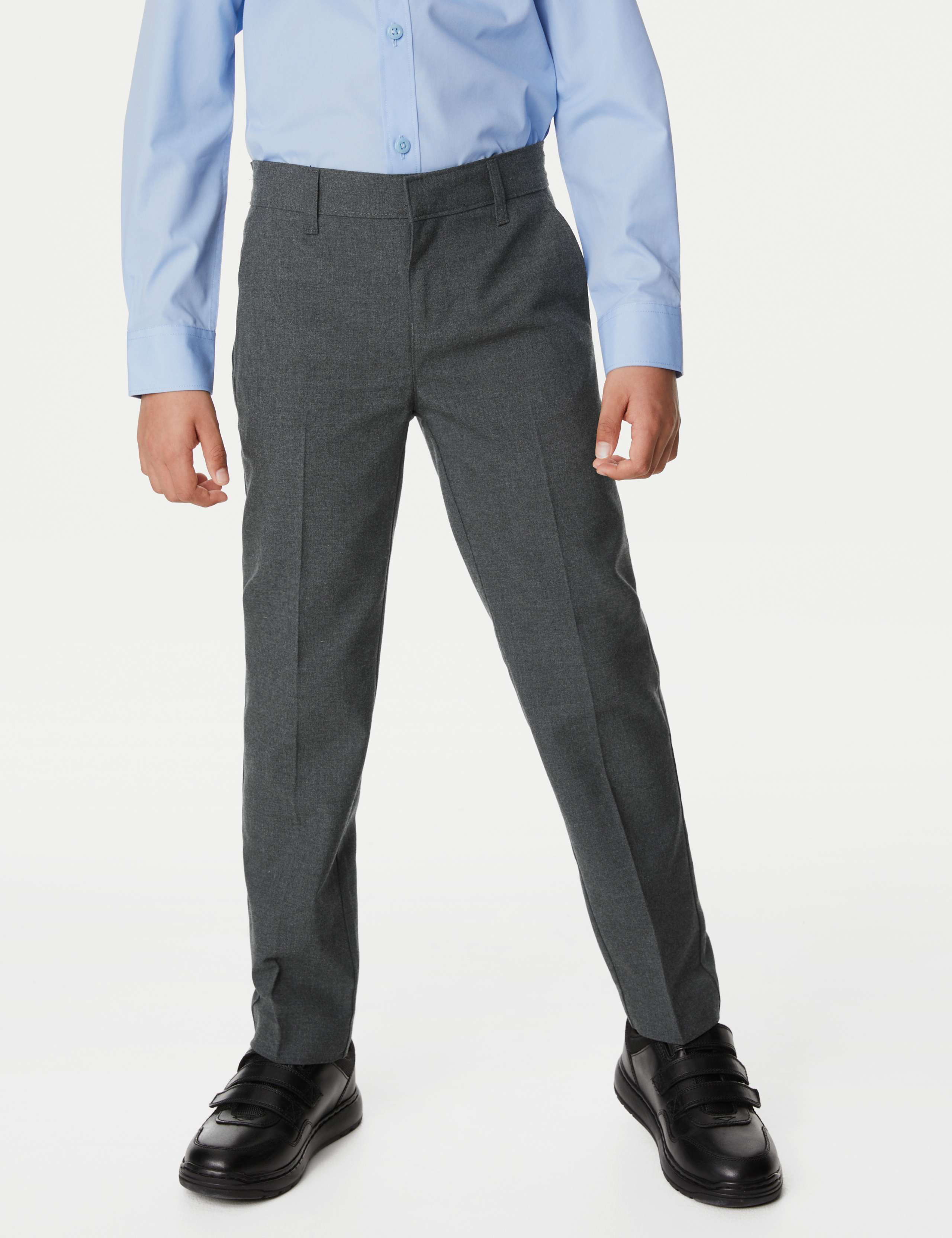 2pk Boys' Slim Leg School Trousers (2-18 Yrs) 3 of 4
