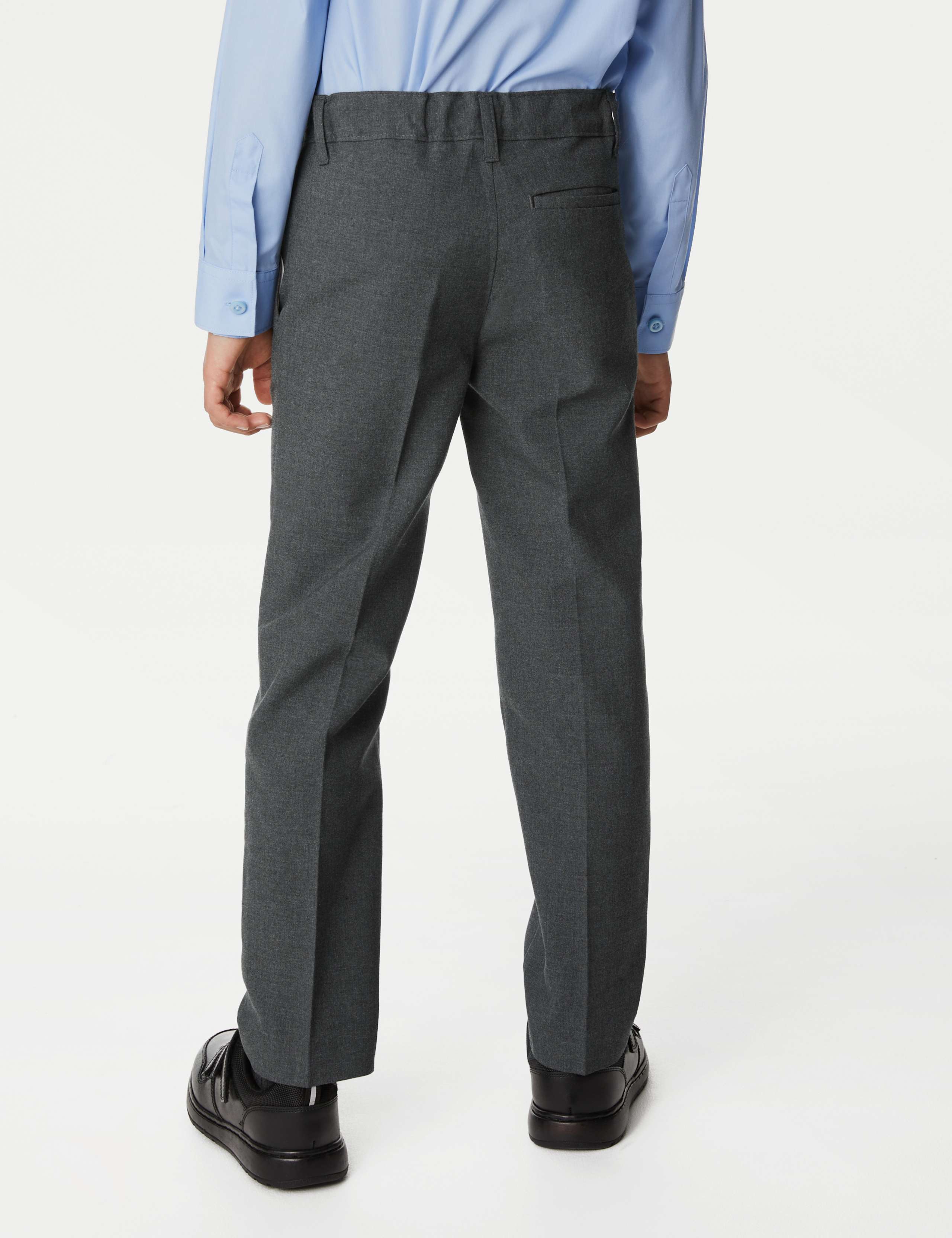 2pk Boys' Slim Leg School Trousers (2-18 Yrs) 4 of 4