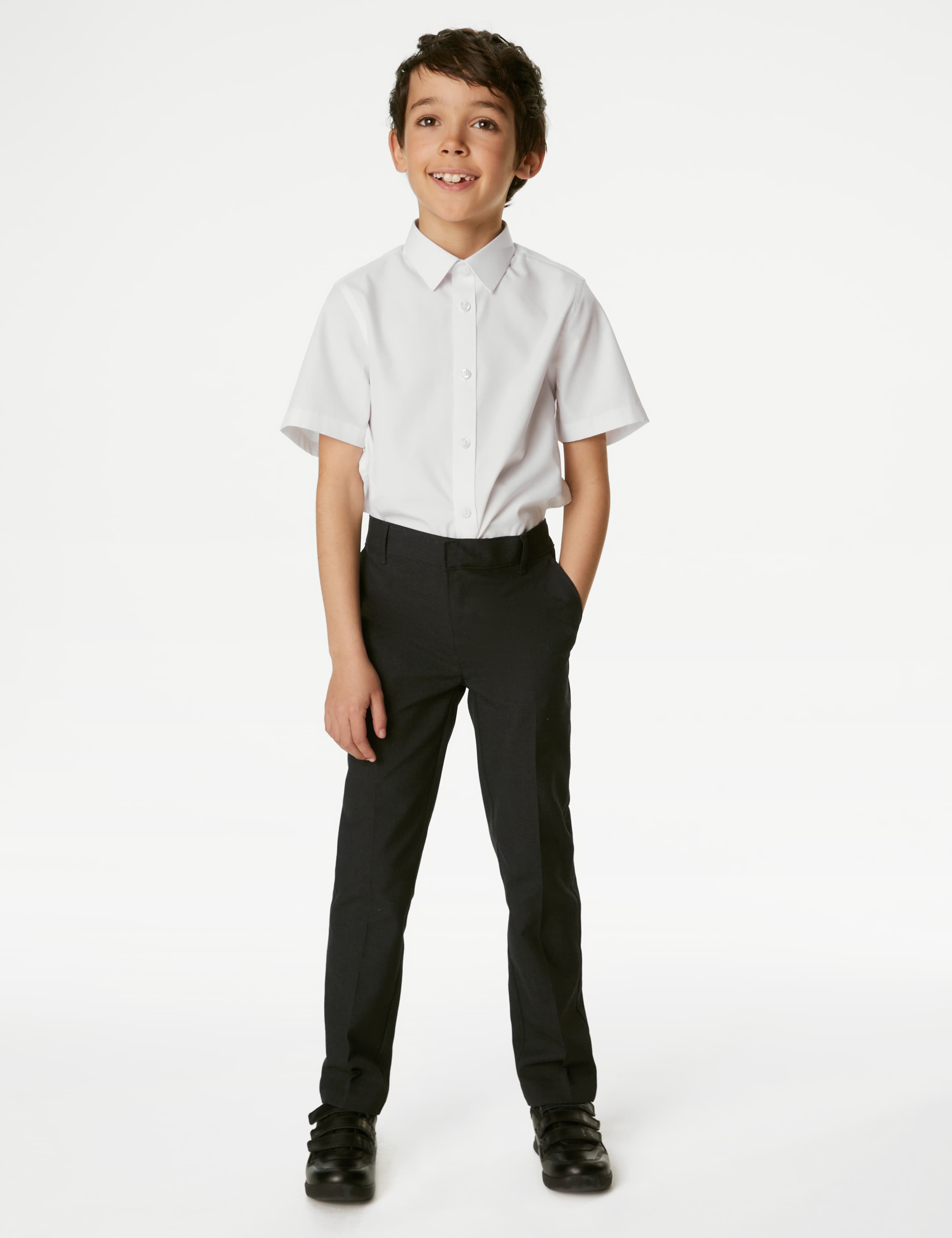 2pk Boys' Skinny Leg School Trousers (2-18 Yrs) 1 of 4