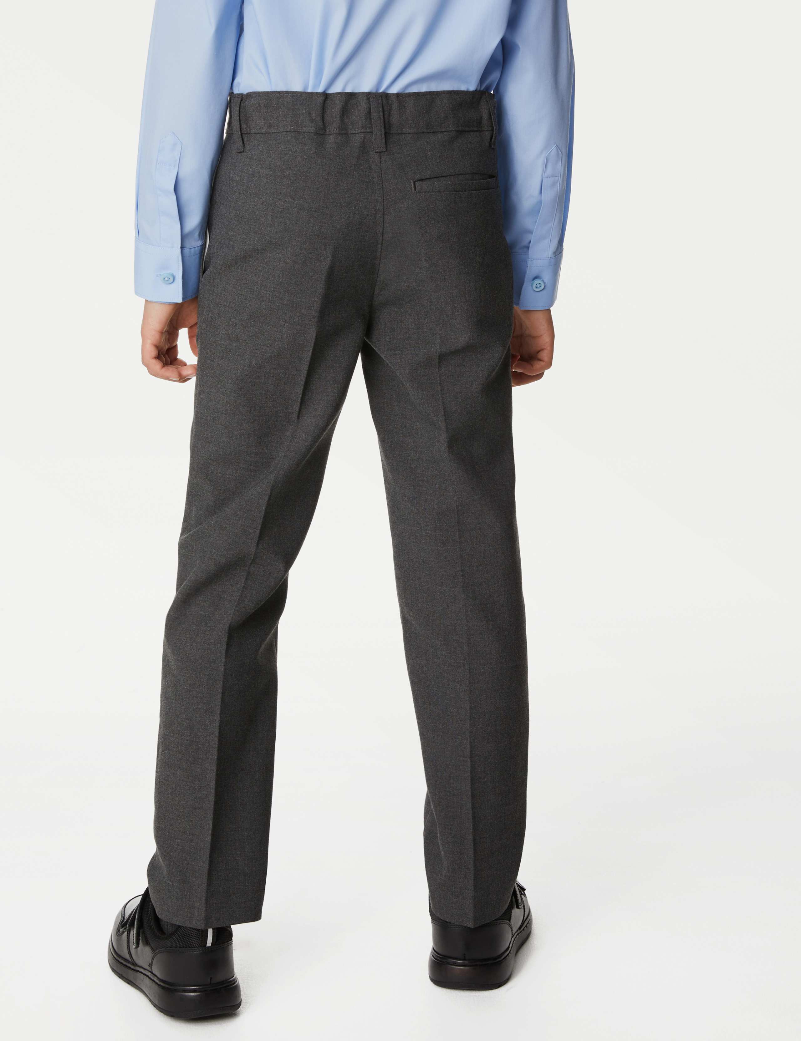 2pk Boys' Slim Leg Slim Waist School Trousers  (2-18 Yrs) 4 of 4