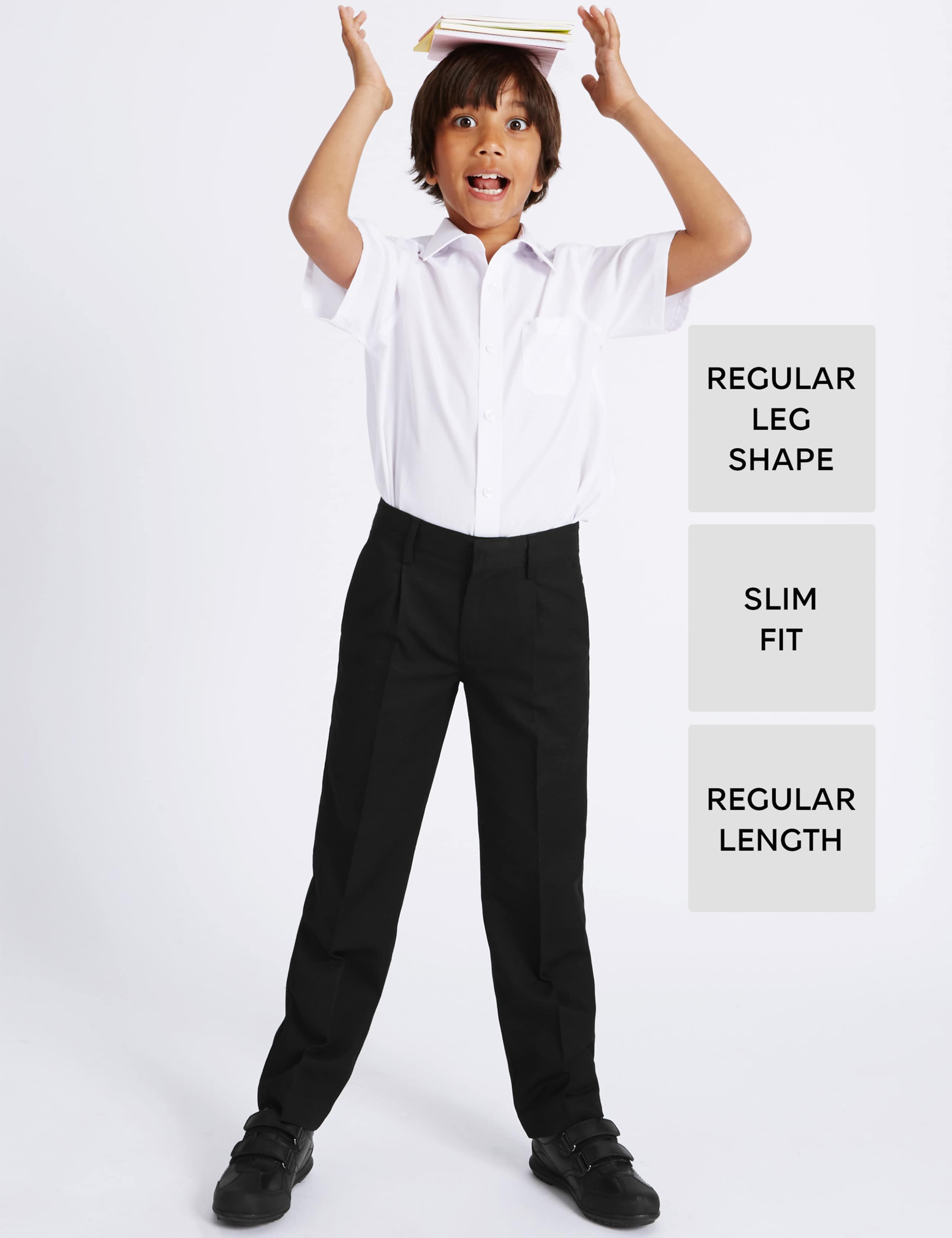 Boys' Slim Fit Trousers with Stormwear™ 1 of 8