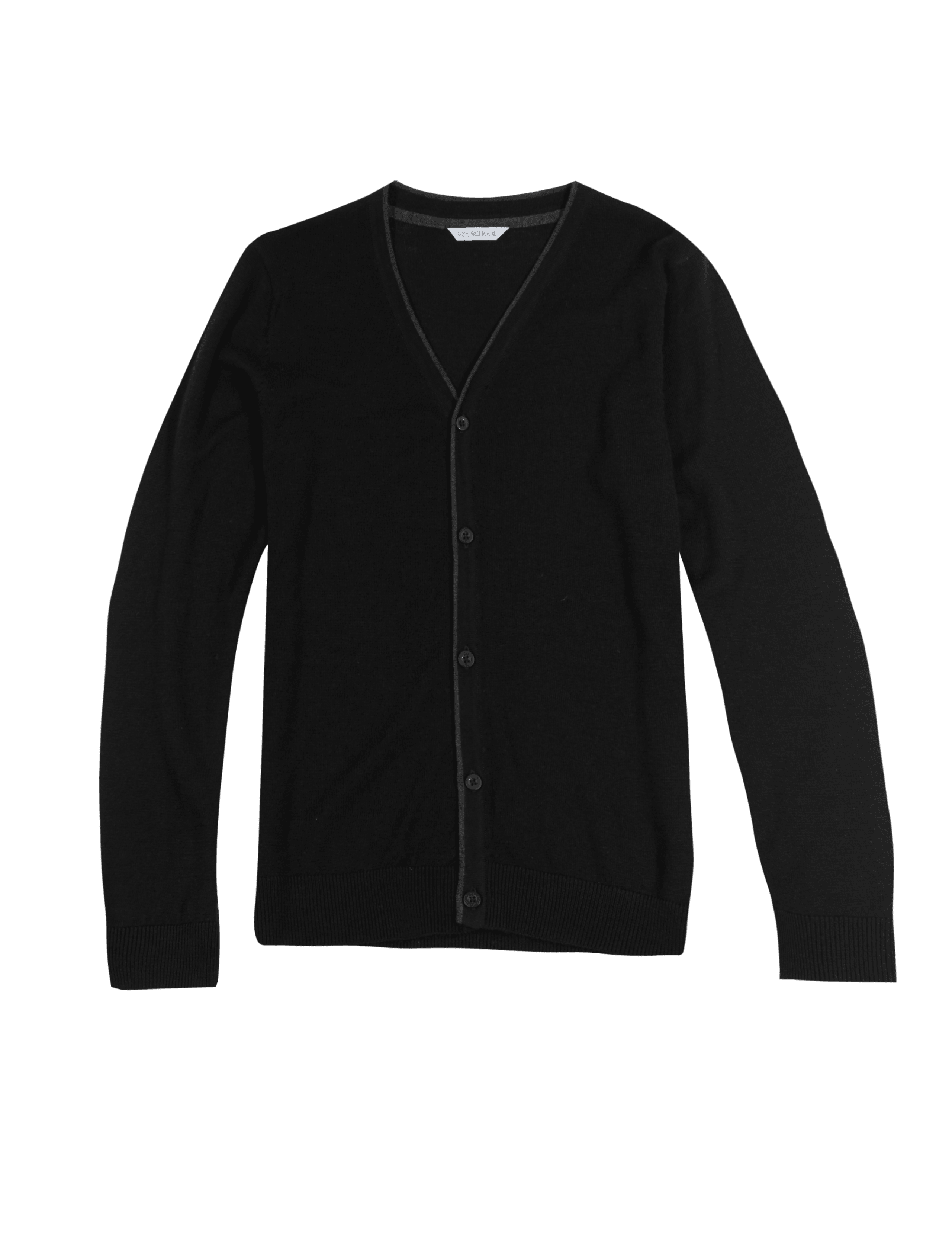 Senior Boys' Pure Merino Wool Easy Care Cardigan (Older Boys) 2 of 4