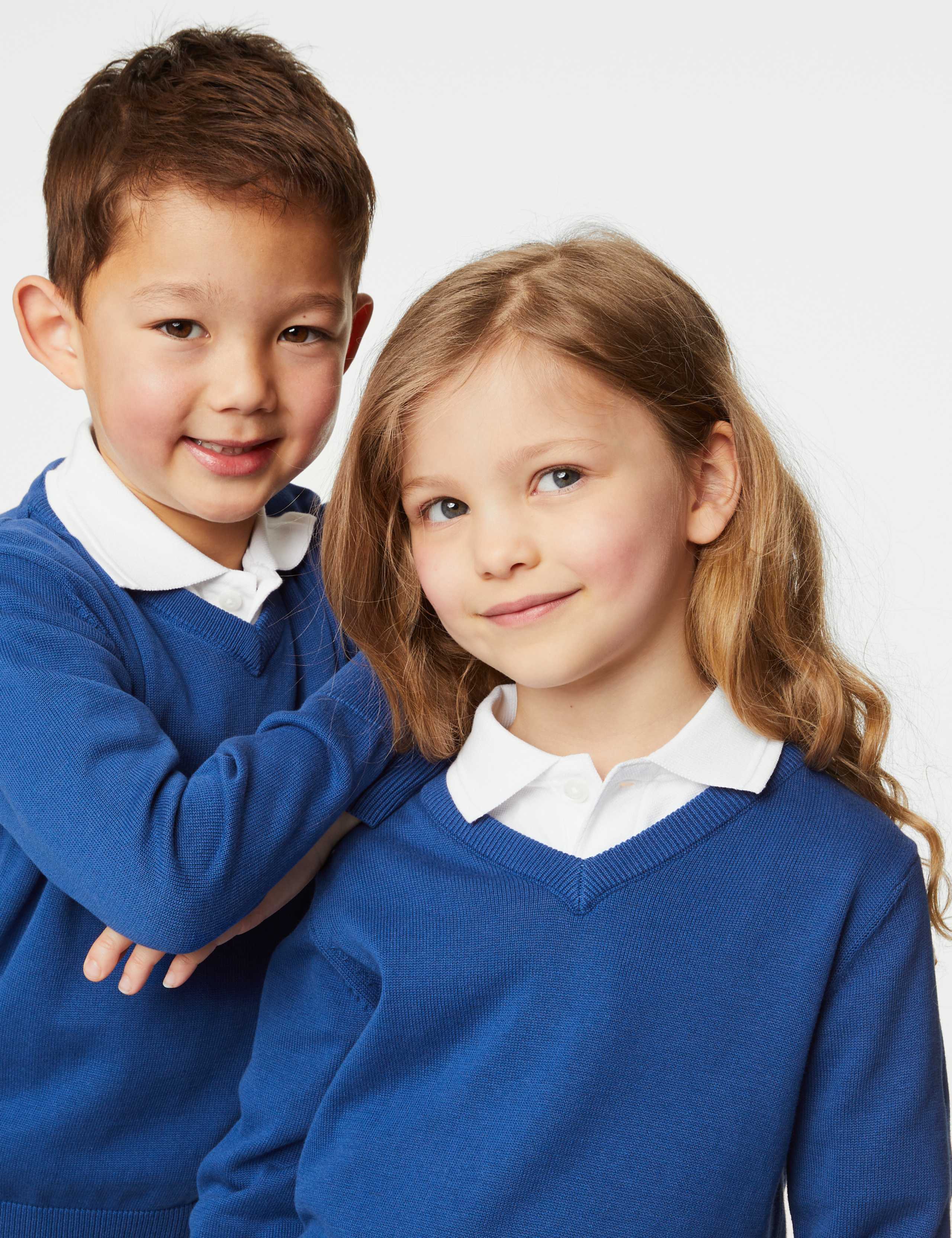 2 Pack Unisex Pure Cotton School Jumper (3-18 Yrs) 3 of 5