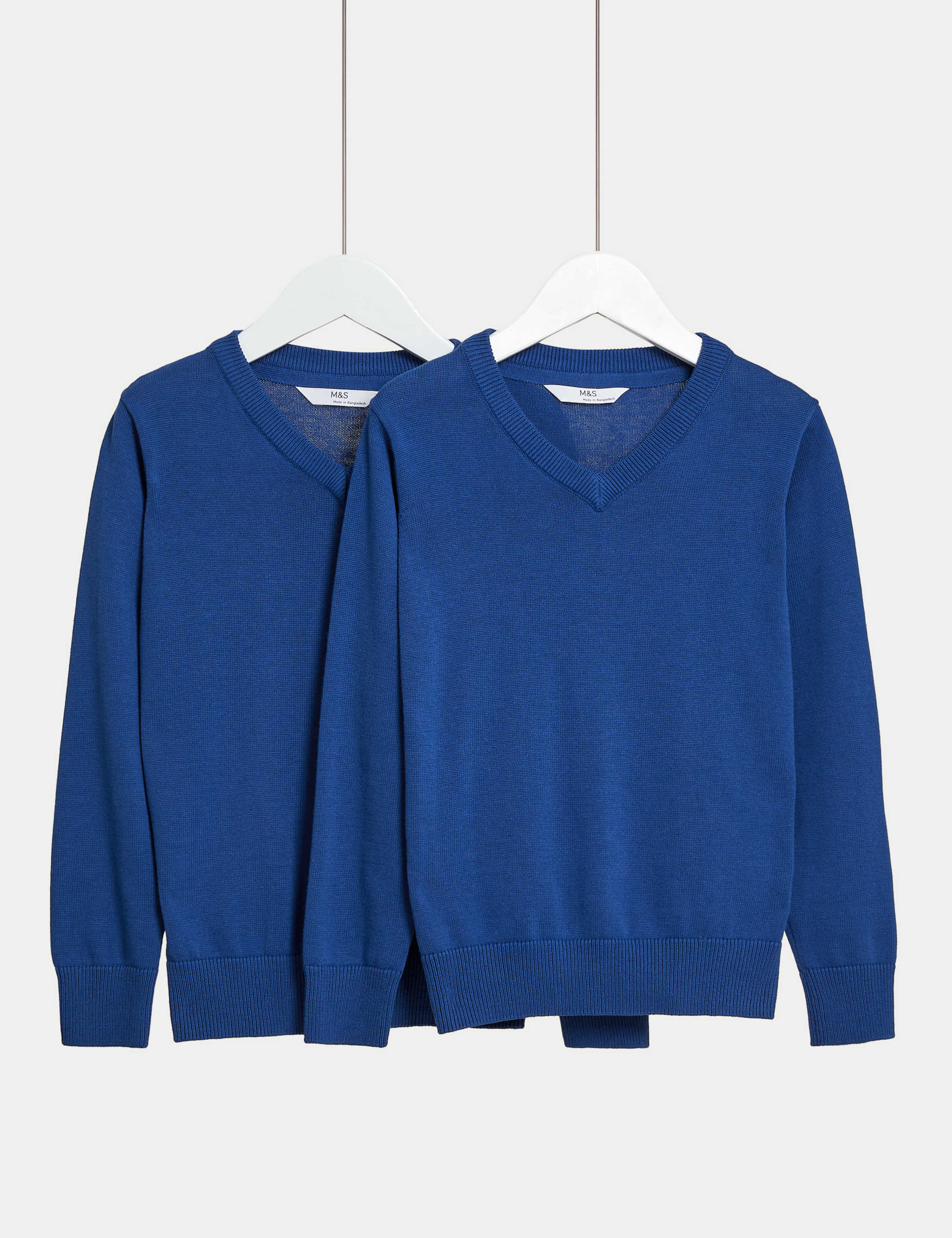 2 Pack Unisex Pure Cotton School Jumper (3-18 Yrs) 2 of 5