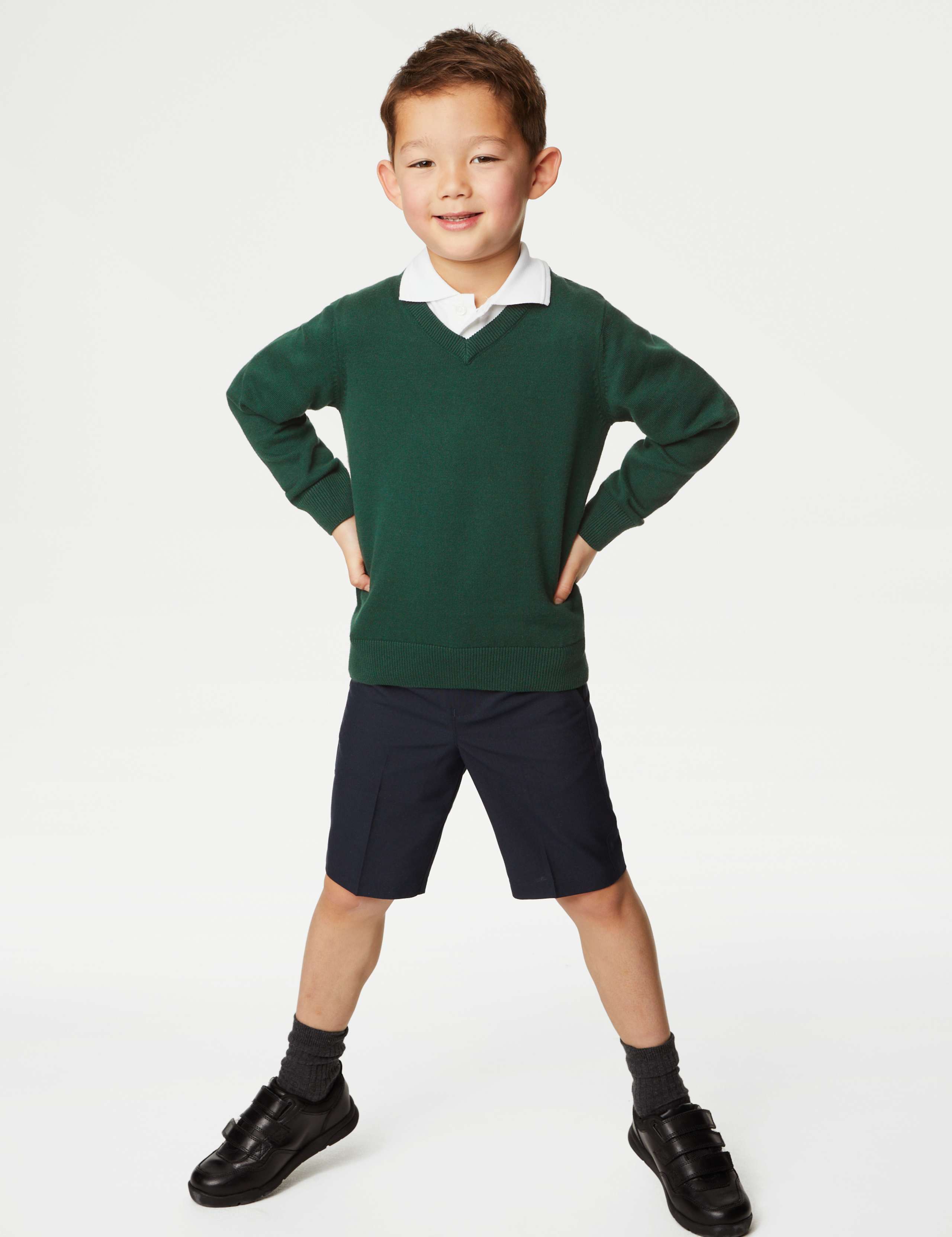 2pk Unisex Pure Cotton School Jumper (3-18 Yrs) 4 of 5
