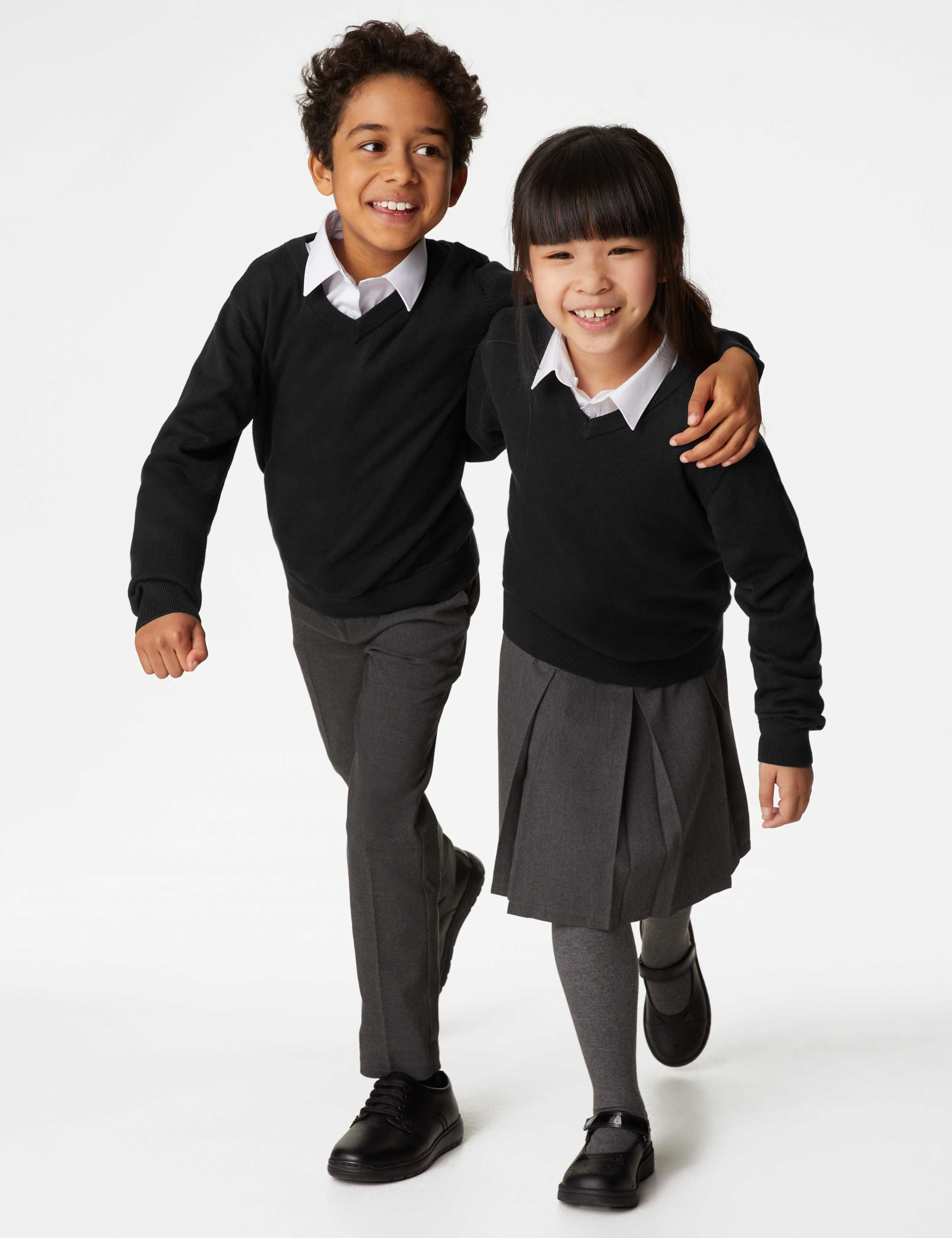 2 Pack Unisex Pure Cotton School Jumper (3-18 Yrs) 3 of 5
