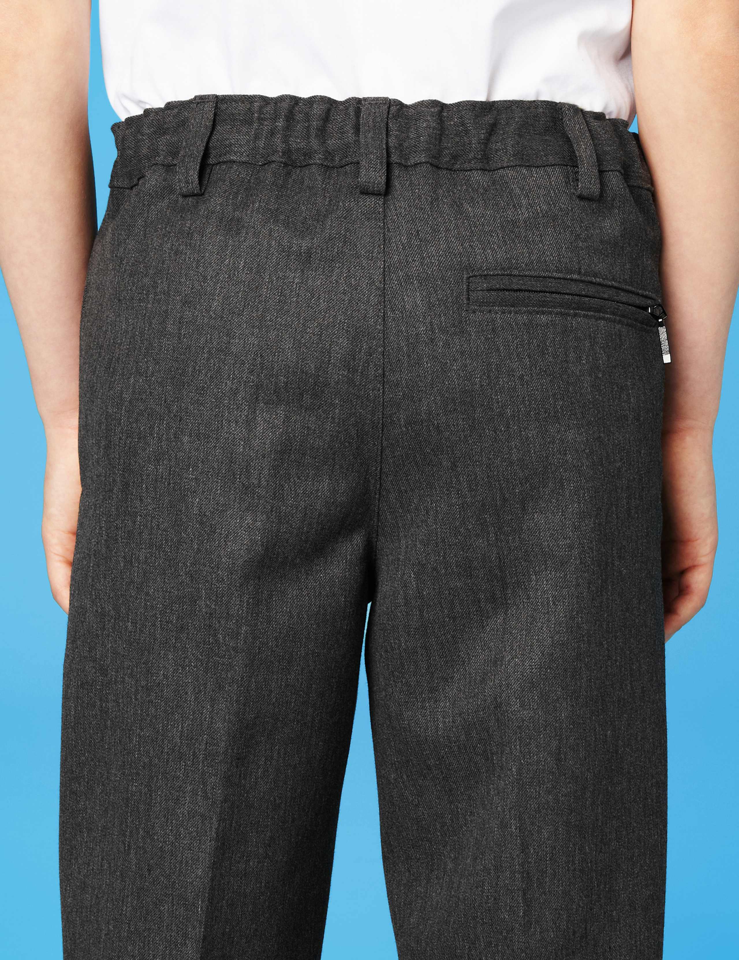 Boys Flat Front Wool Blend Trousers with Stormwear+™ 4 of 7