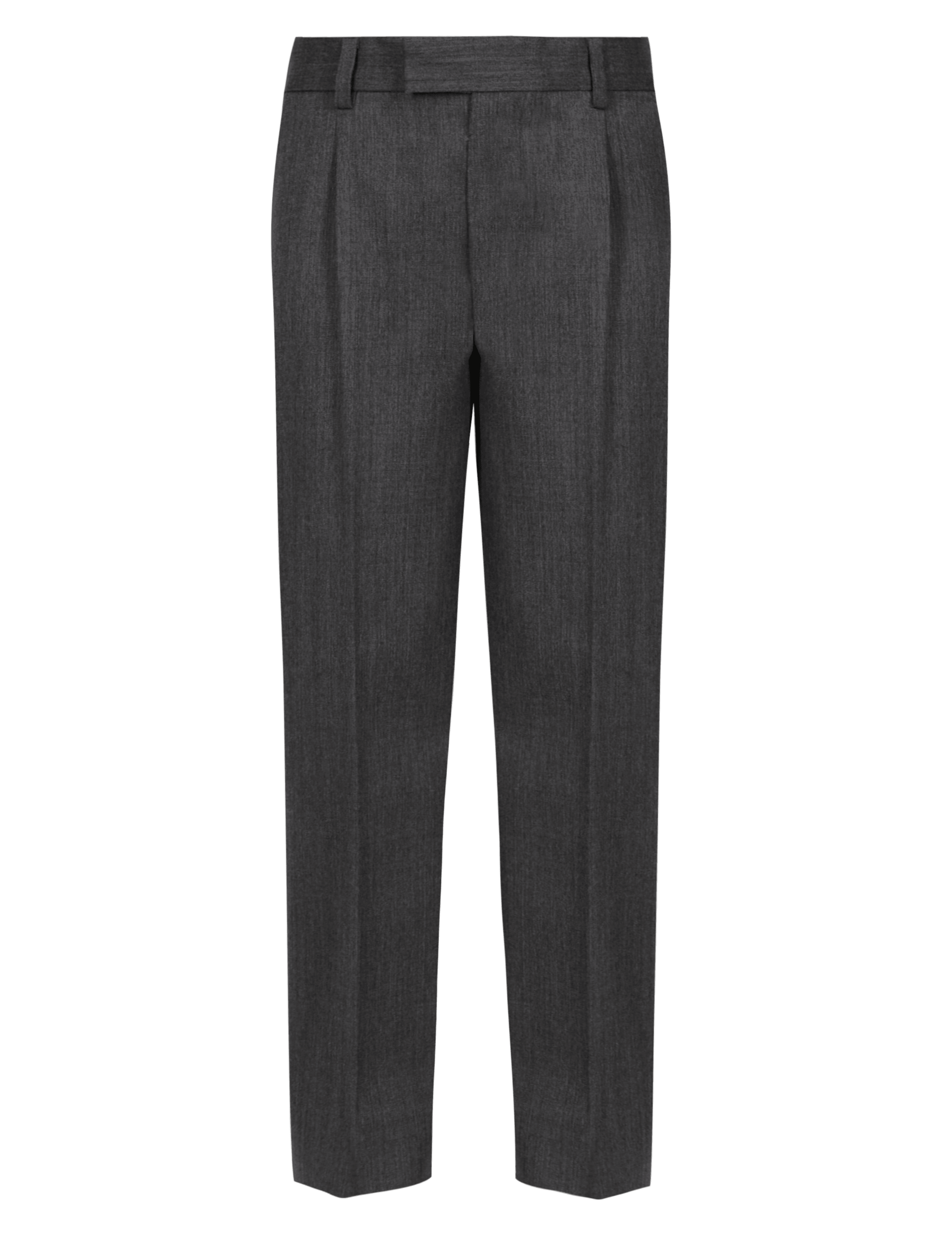 Boys' Wool Rich Adjustable Waist Supercrease™ Pleat Front Straight Leg Trousers with Stormwear+™ 2 of 4
