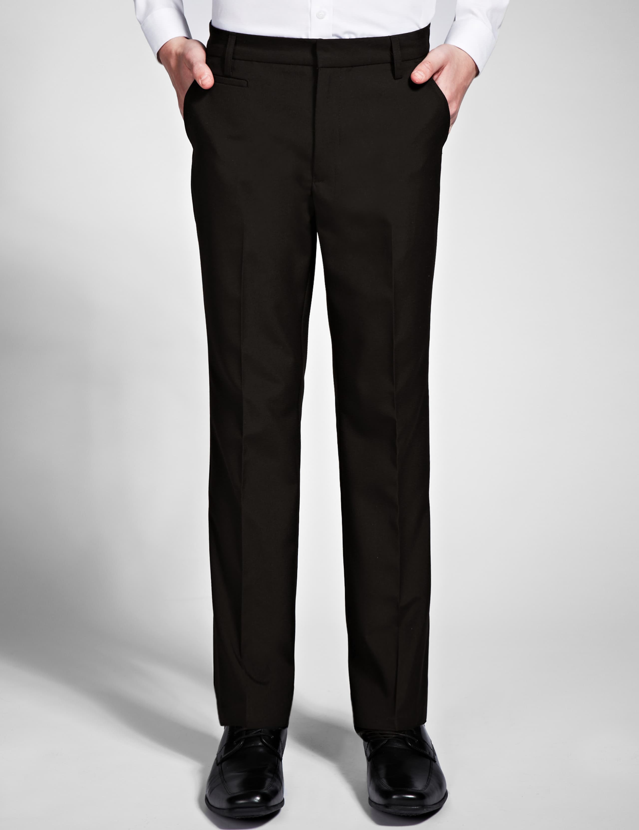 Boys' Flat Front Slim Trousers with Stormwear+™ 1 of 8