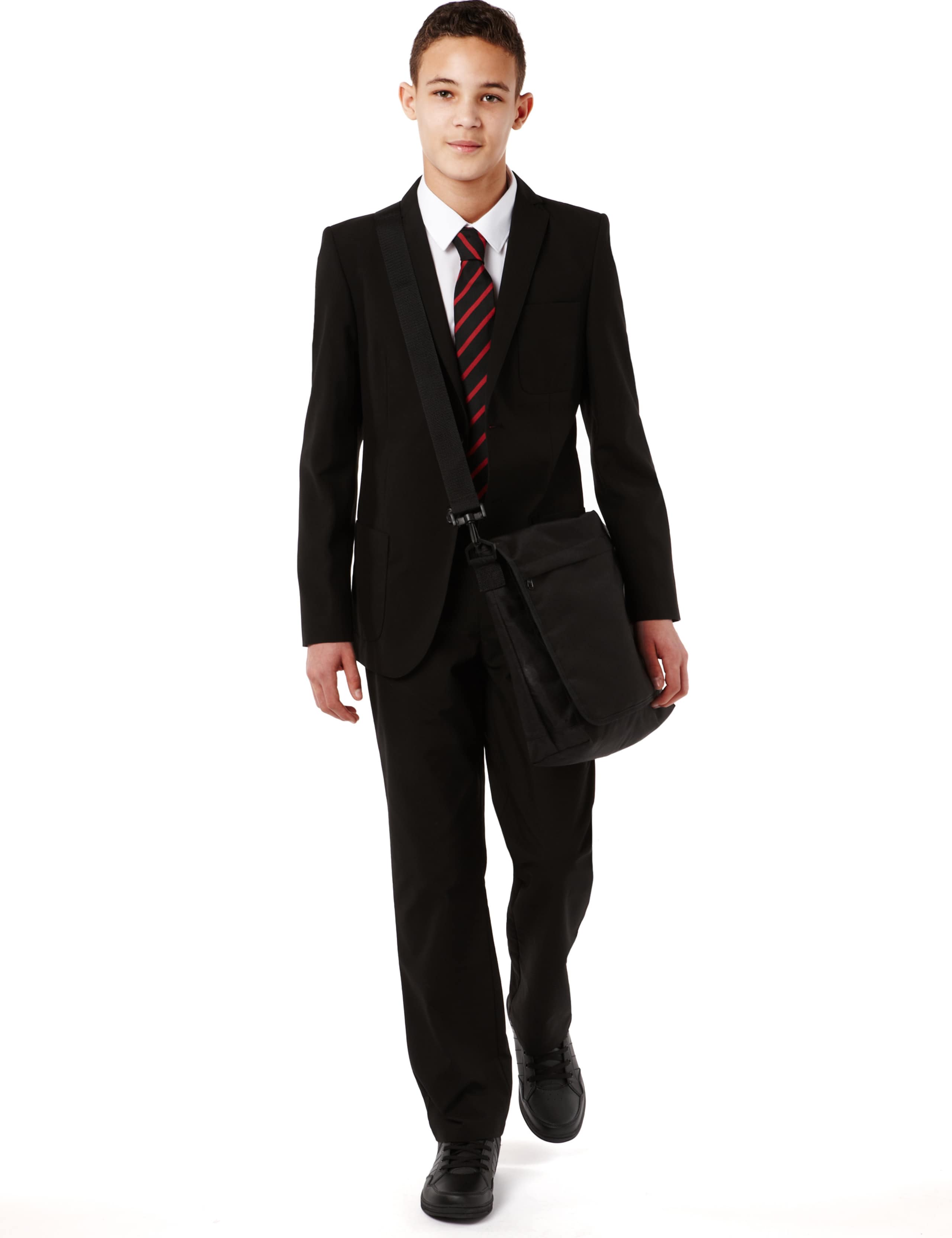 Boys' Flat Front Slim Trousers with Stormwear+™ 4 of 8