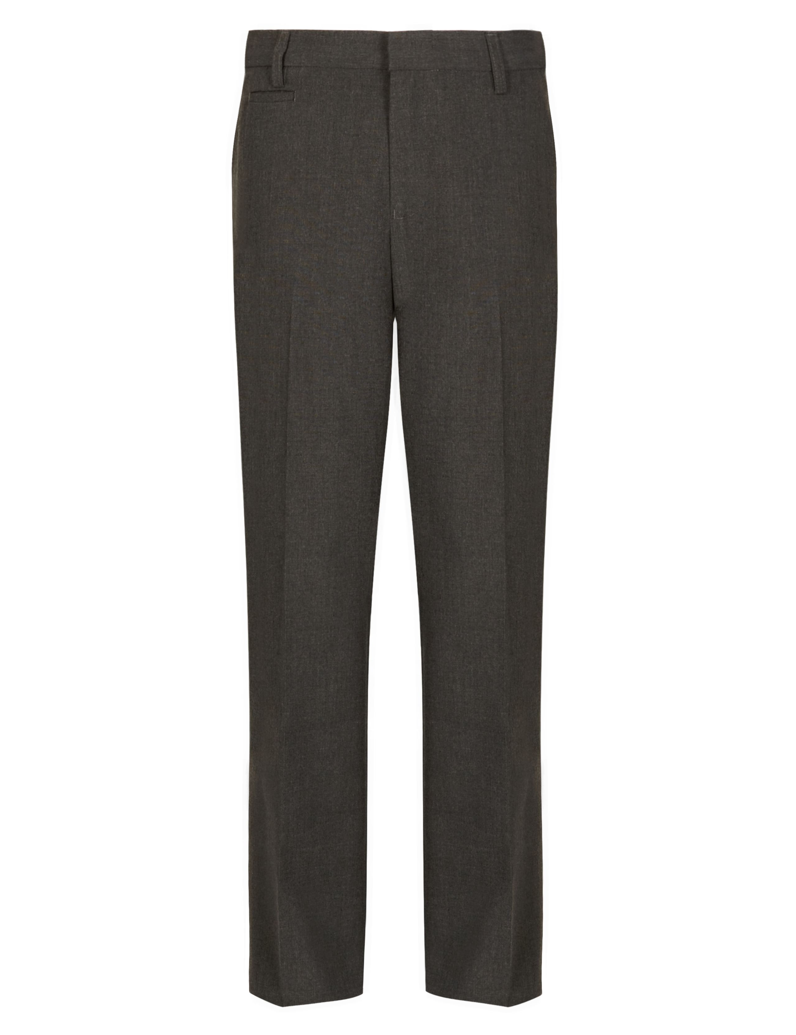 Plus Fit Boys' Flat Front Supercrease™ Slim Leg Trousers with Stormwear™ 3 of 5