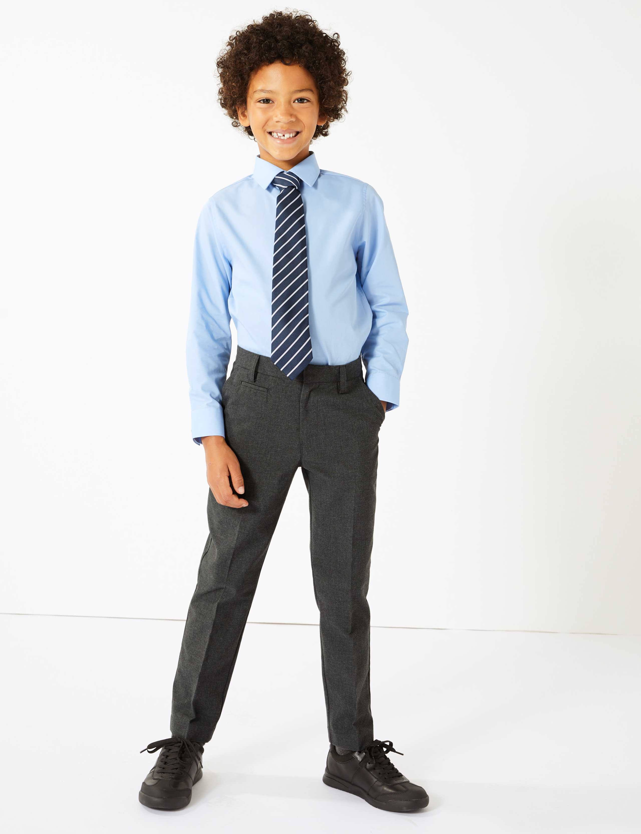 Boys' Skinny Leg Slim Fit Trousers 1 of 7