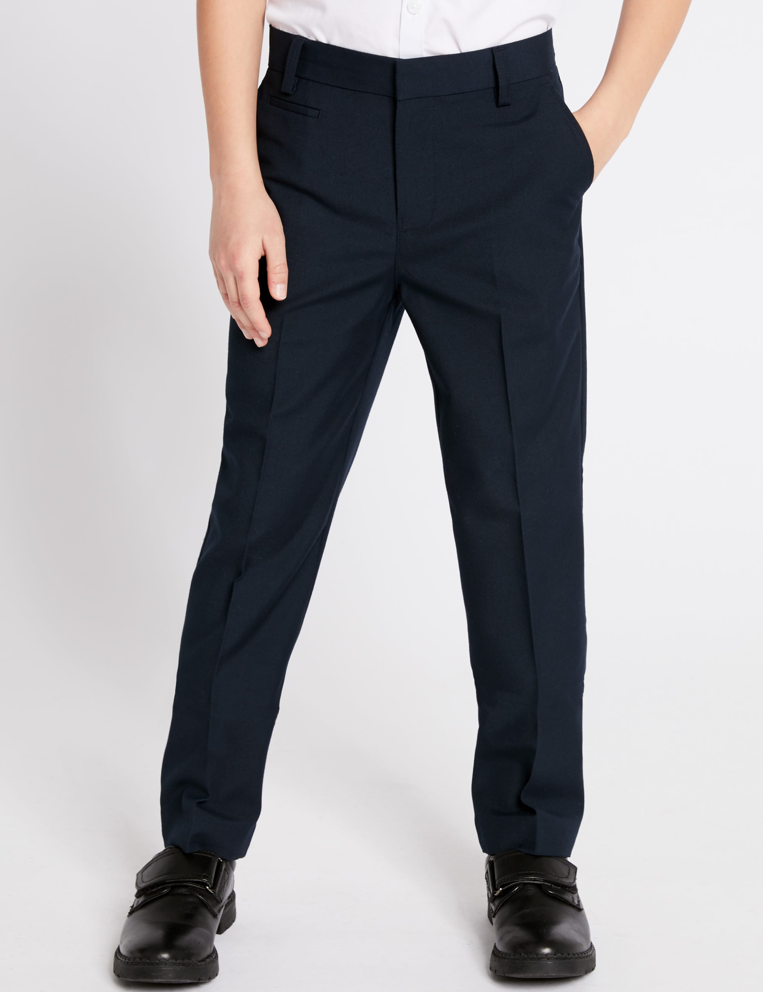 Boys' Slim Leg Longer Length School Trousers 3 of 6