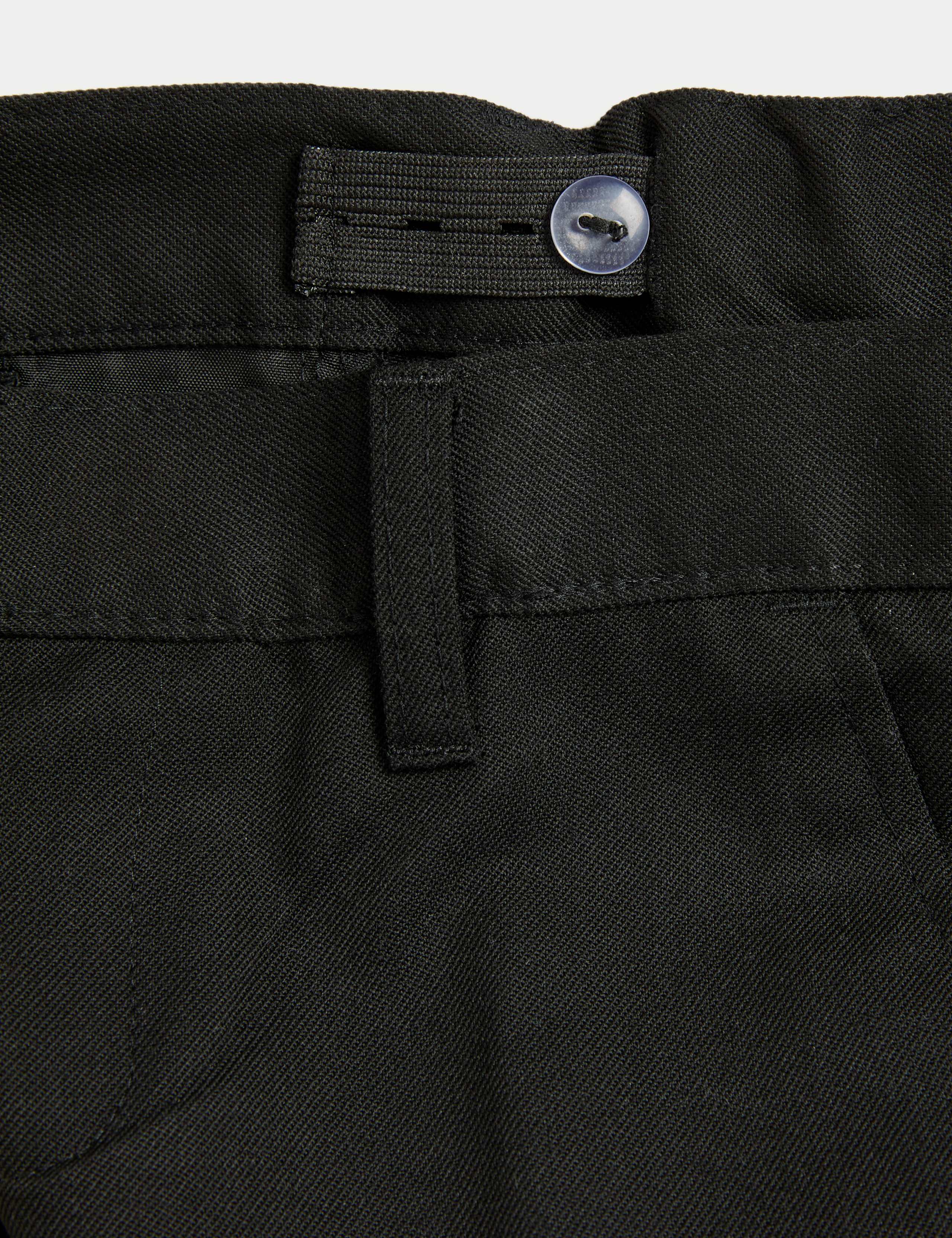 2 Pack Boys' Slim Leg Longer Length School Trousers (2-18 Yrs) 2 of 2