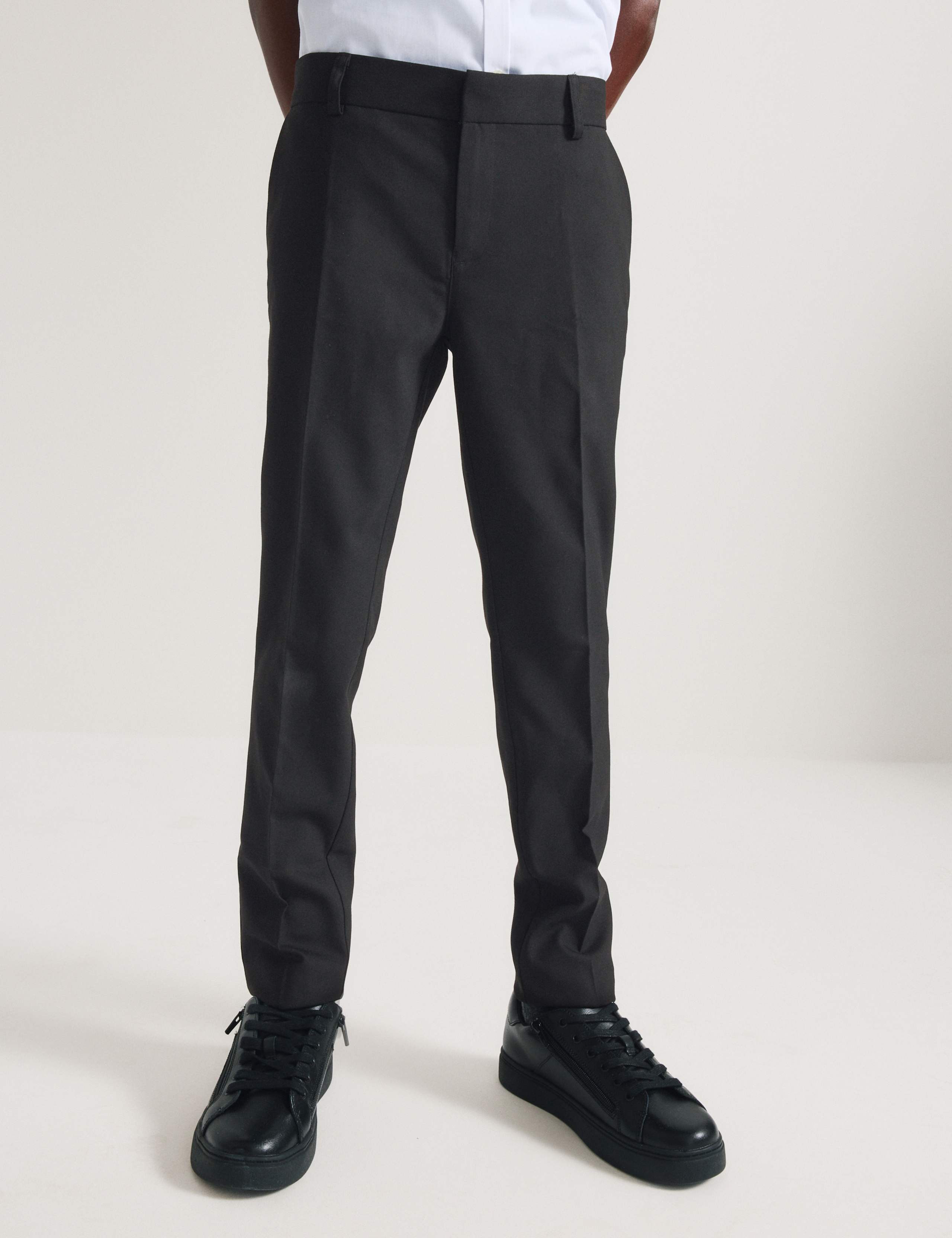 2 Pack Boys' Super Skinny Leg School Trousers (2-18 Yrs) 3 of 6