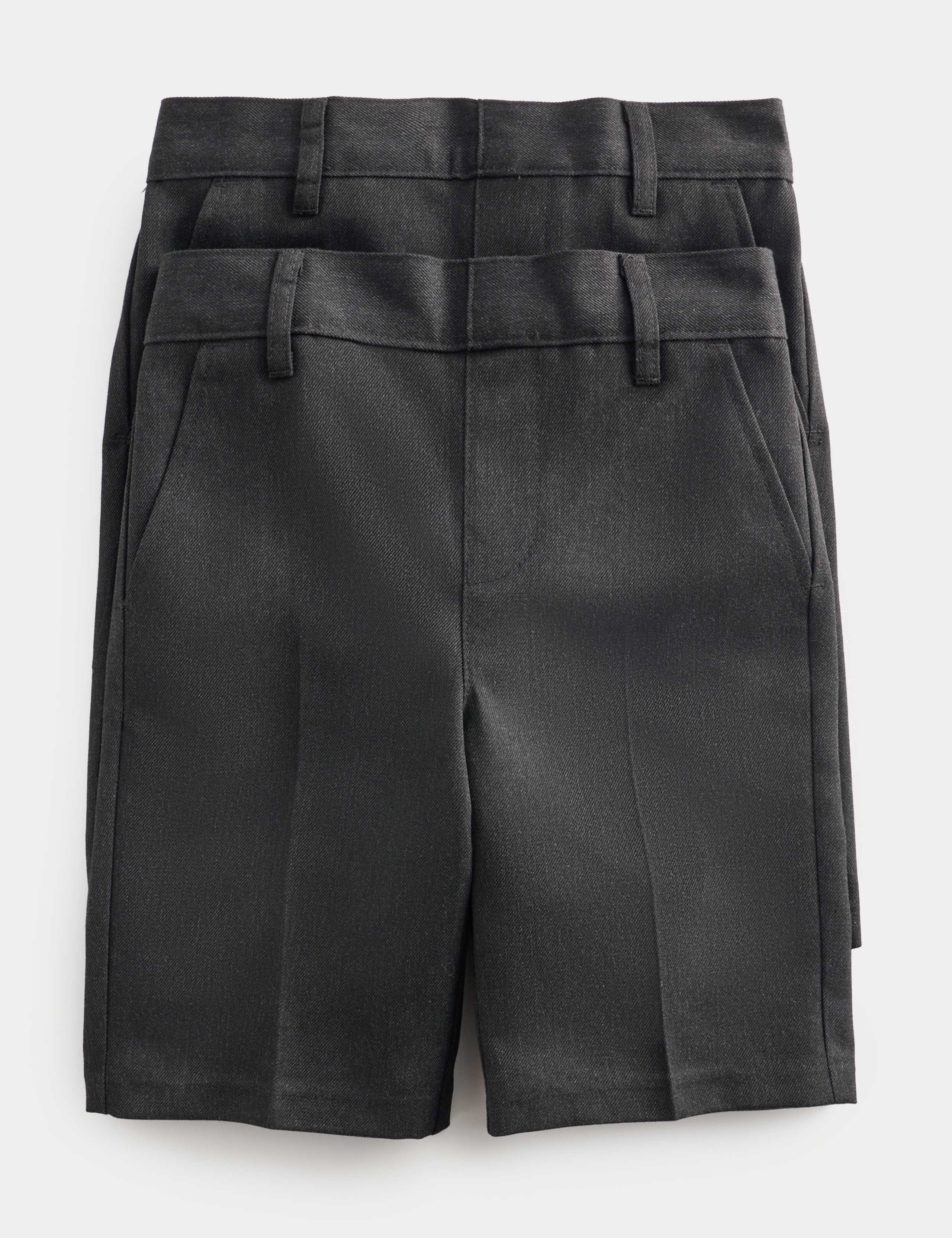 2 Pack Boys Slim Leg School Shorts (2-14 Years) 1 of 2