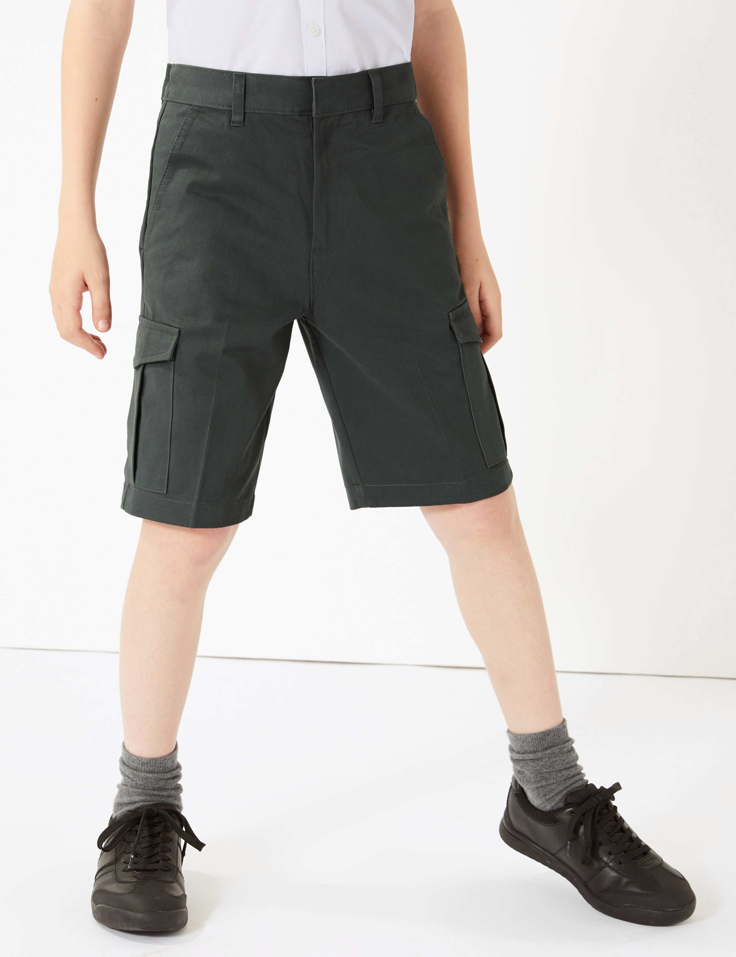 Boys' Pure Cotton Skin Kind™ School Shorts 3 of 5