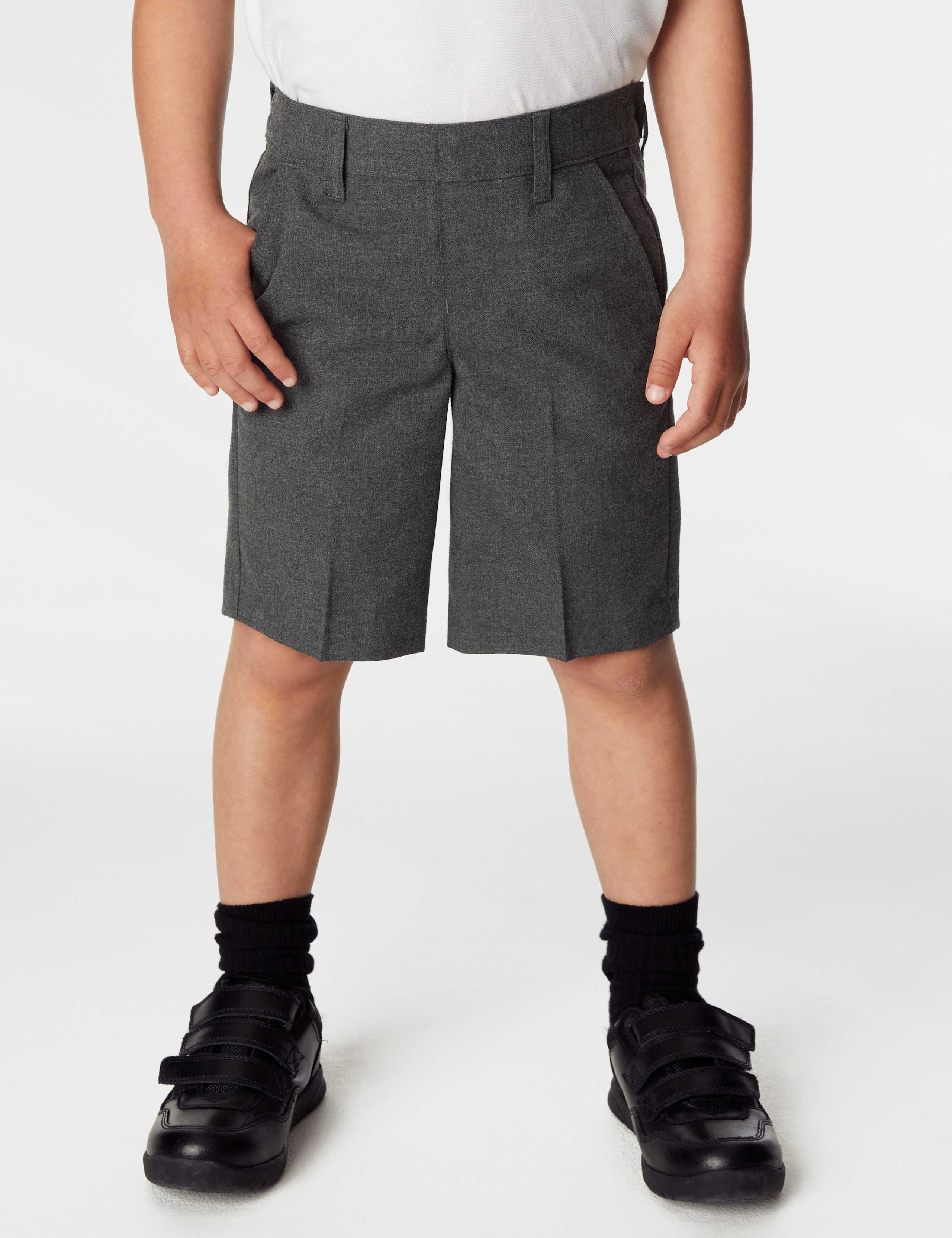 2pk Boys' Regular Leg Plus Waist School Shorts (4-14 Yrs) 3 of 4
