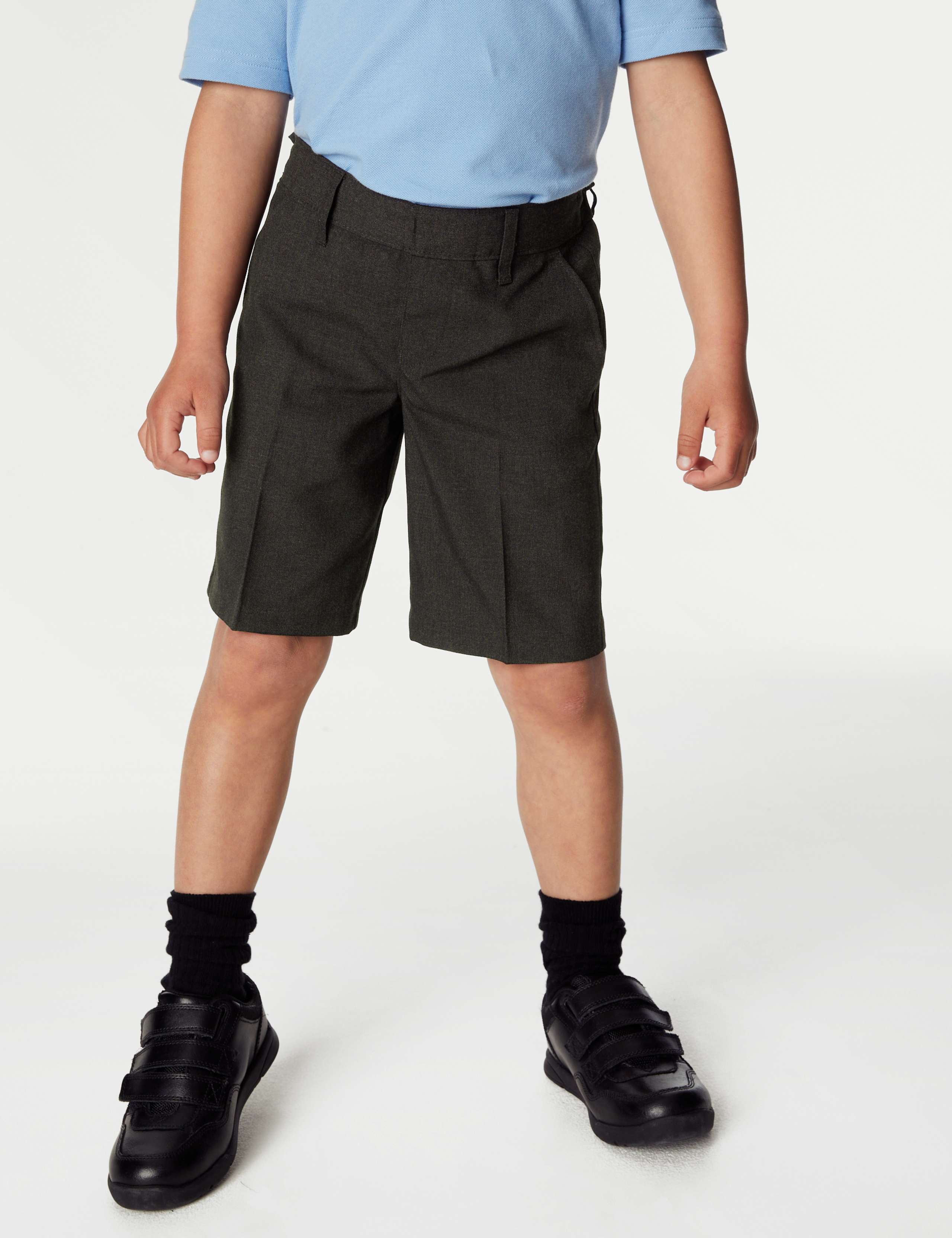 2pk Boys' Regular Leg School Shorts (2-14 Yrs) 3 of 4