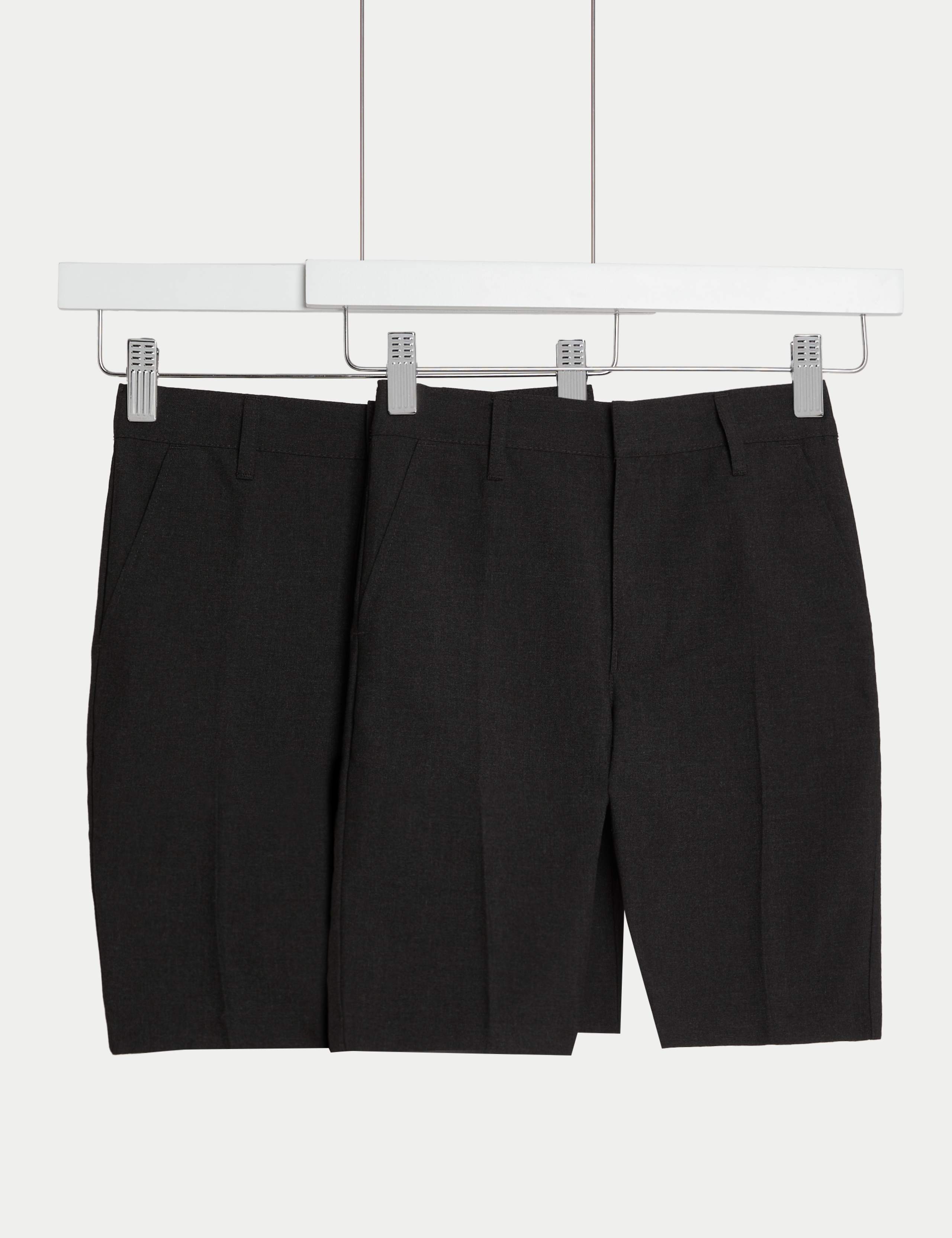2pk Boys' Regular Leg School Shorts (2-14 Yrs) 2 of 4