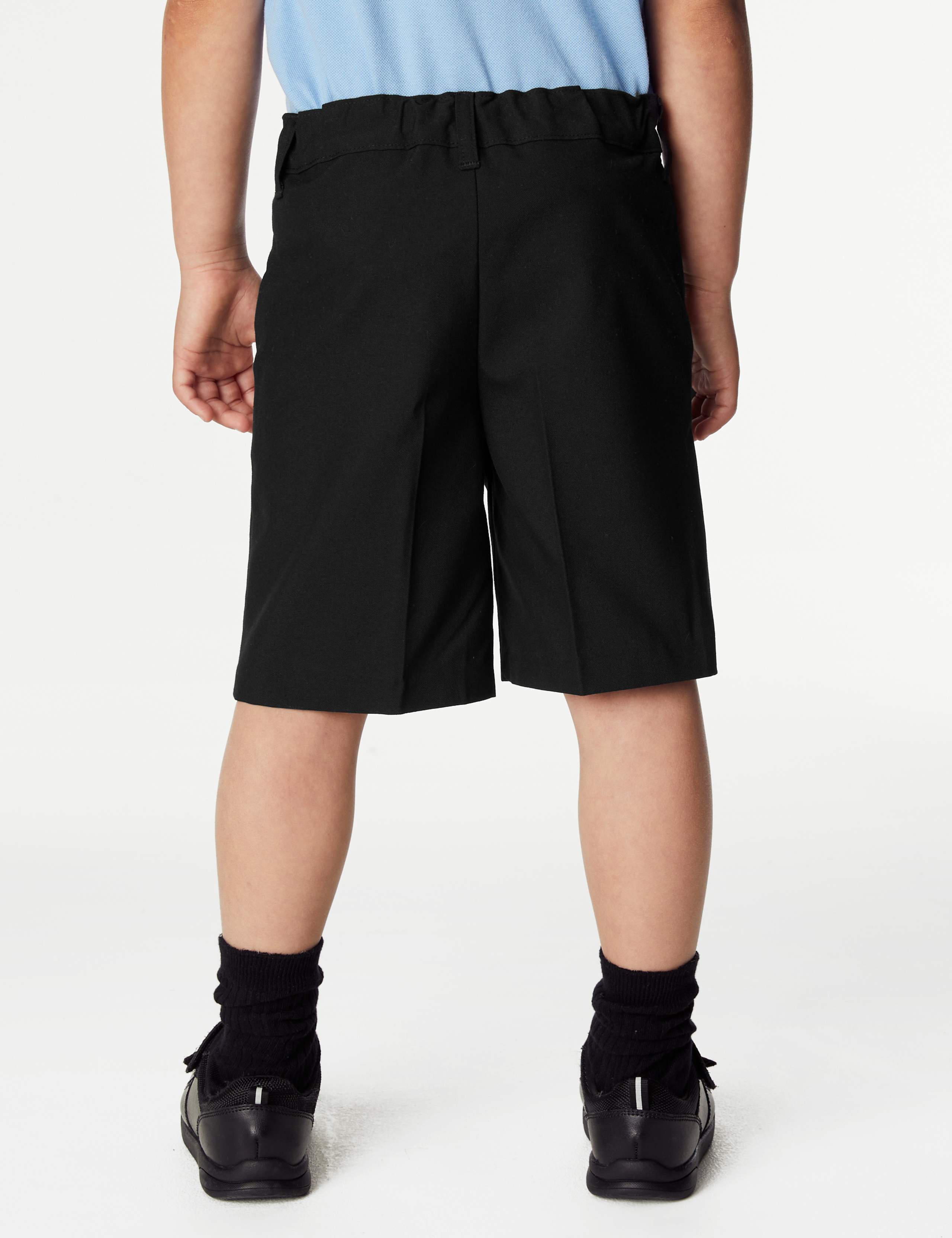 2 Pack Boys' Regular Leg School Shorts (2-14 Yrs) 4 of 4