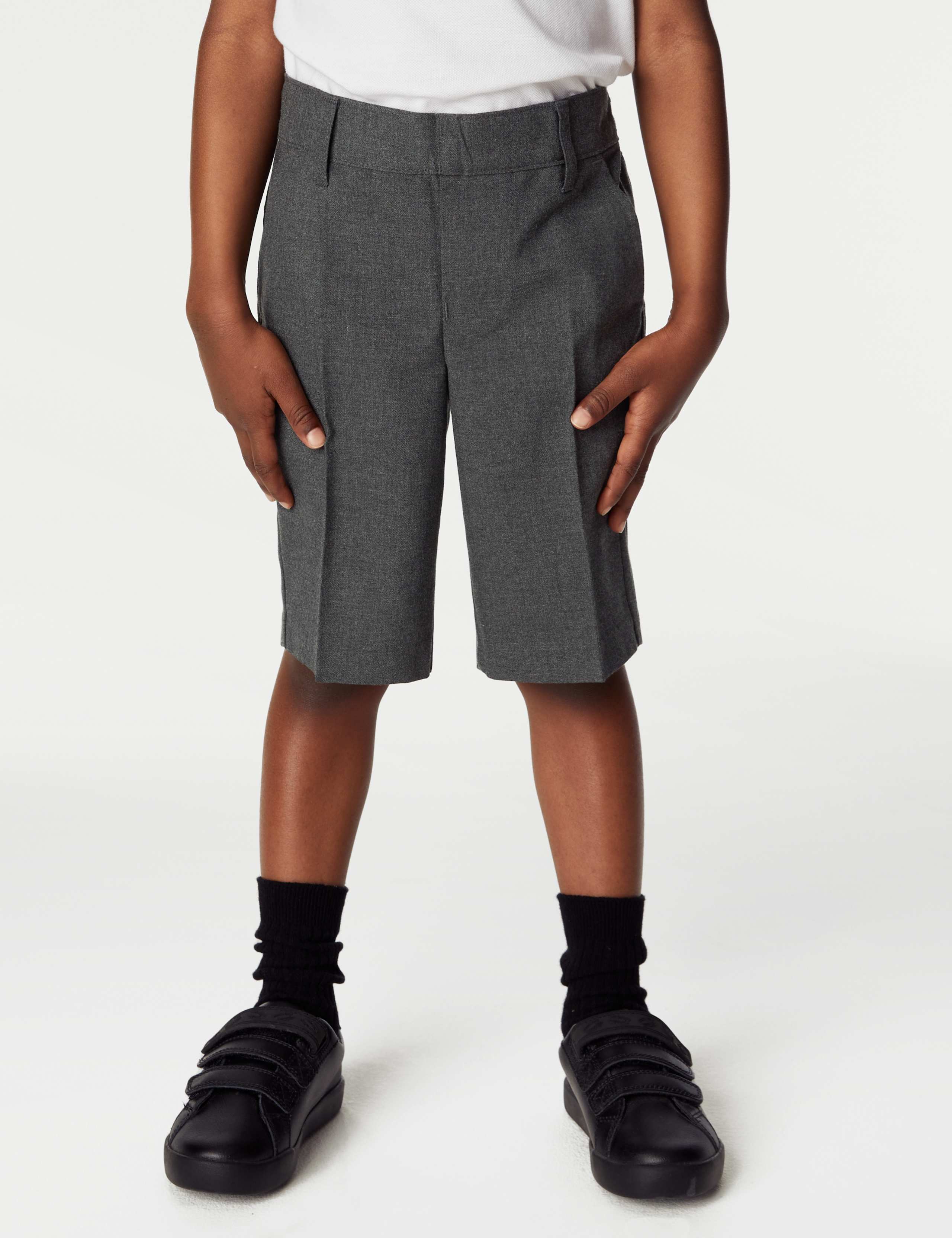 2pk Boys' Slim Leg School Shorts (2-14 Yrs) 3 of 4
