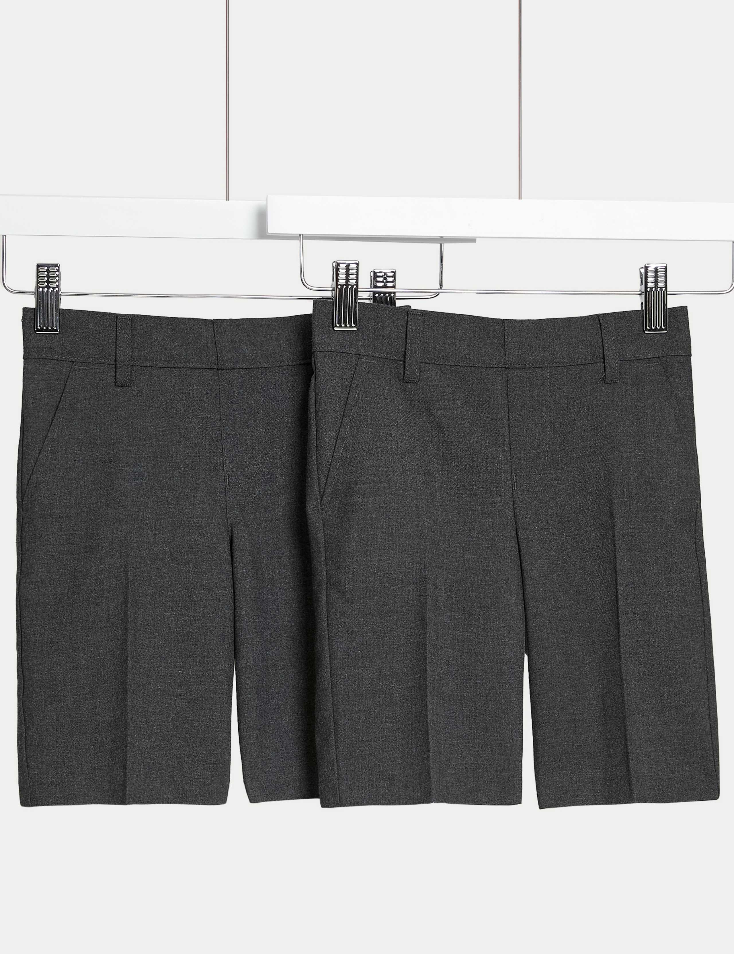 2pk Boys' Slim Leg School Shorts (2-14 Yrs) 2 of 4