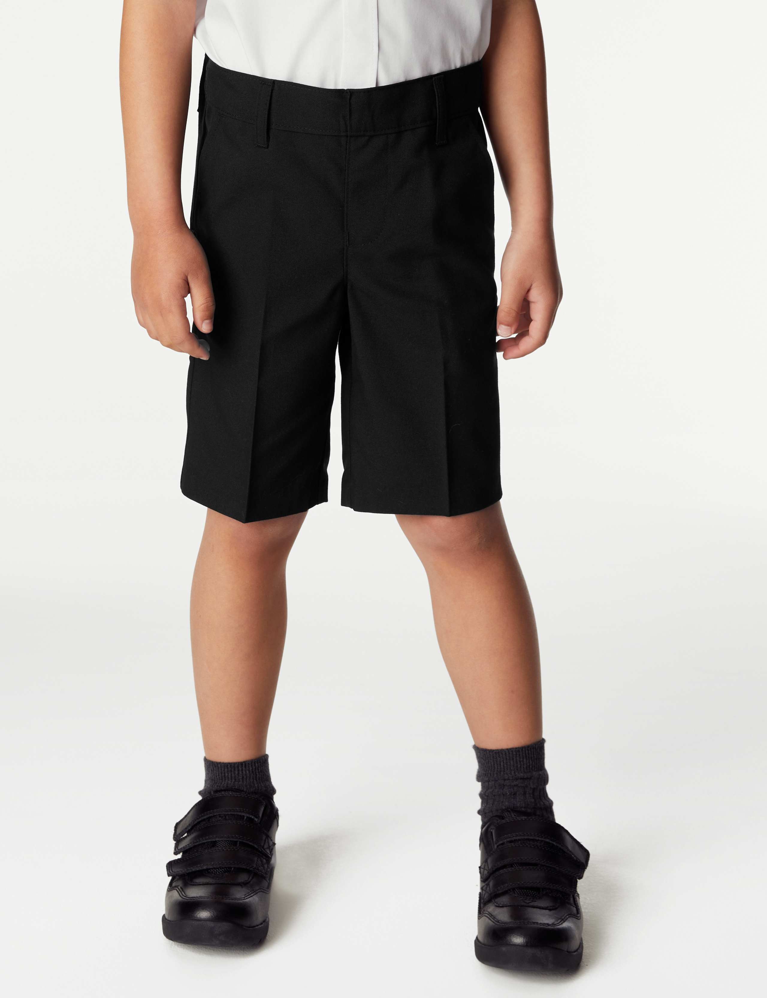 2 Pack Boys' Slim Leg School Shorts (2-14 Yrs) 3 of 4