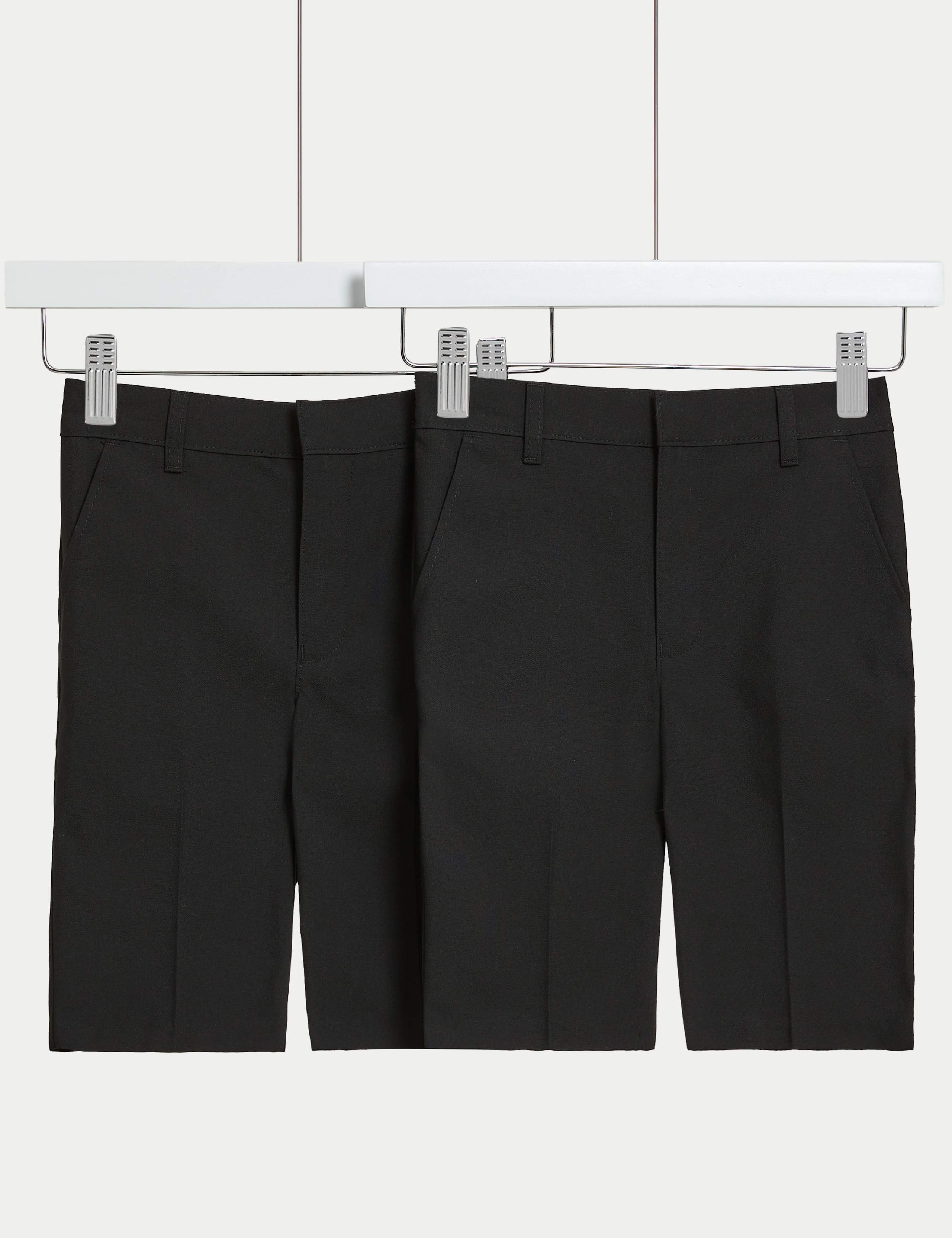 2 Pack Boys' Slim Leg School Shorts (2-14 Yrs) 2 of 4