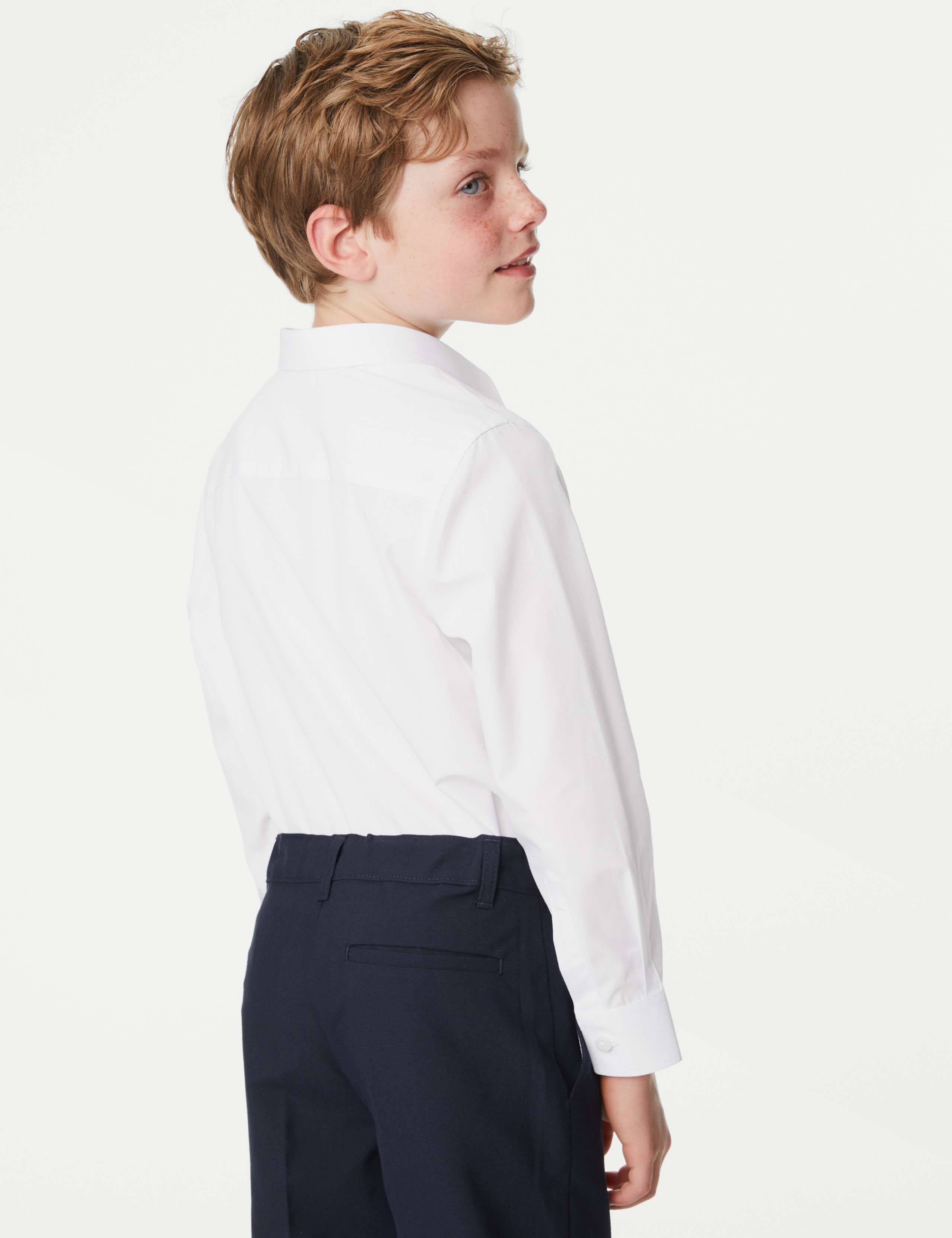 3pk Boys' Plus Fit Easy Iron School Shirts (4-18 Yrs) 4 of 5
