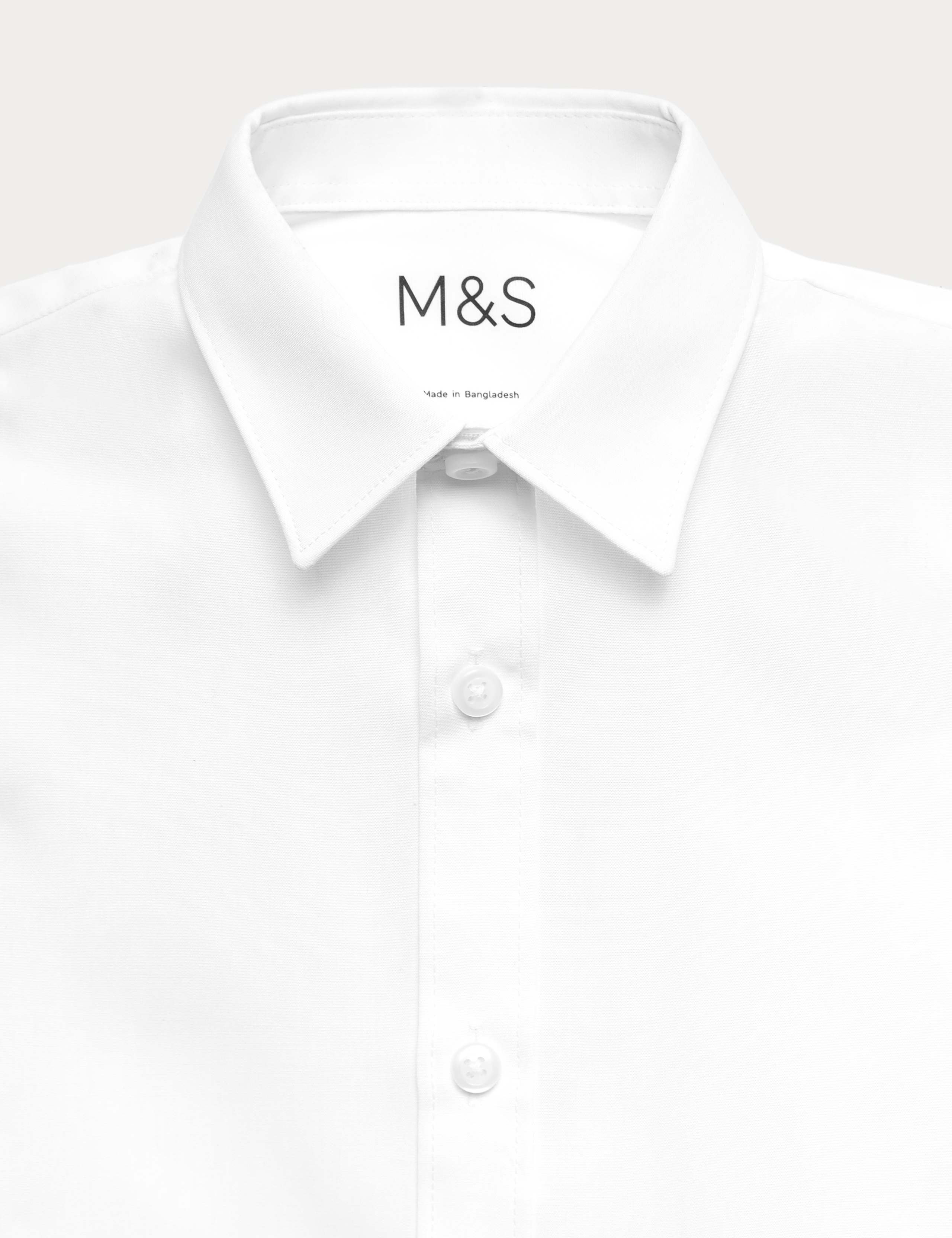 3 Pack Boys' Plus Fit Easy Iron School Shirts (4-18 Yrs) 3 of 3