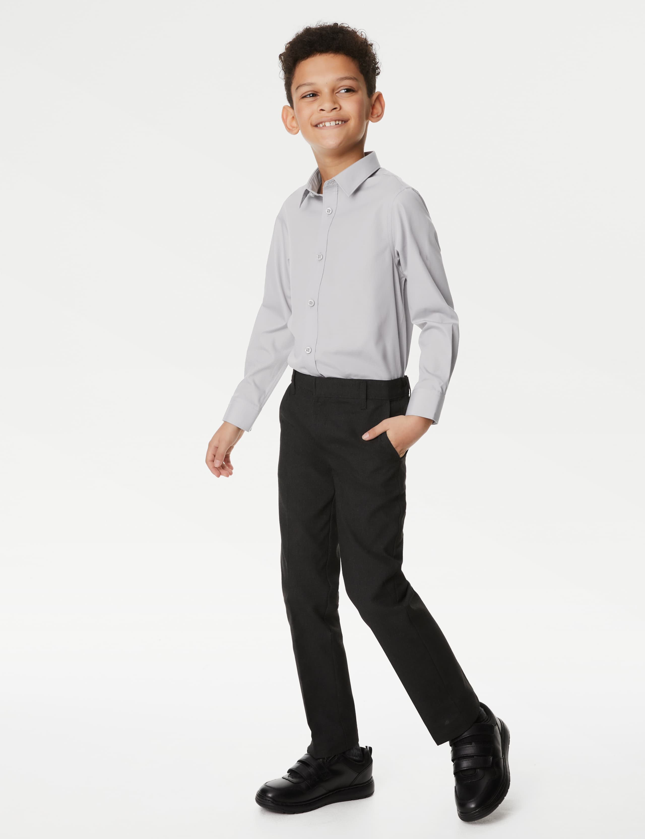 3pk Boys' Easy Iron School Shirts (2-16 Yrs) 3 of 6