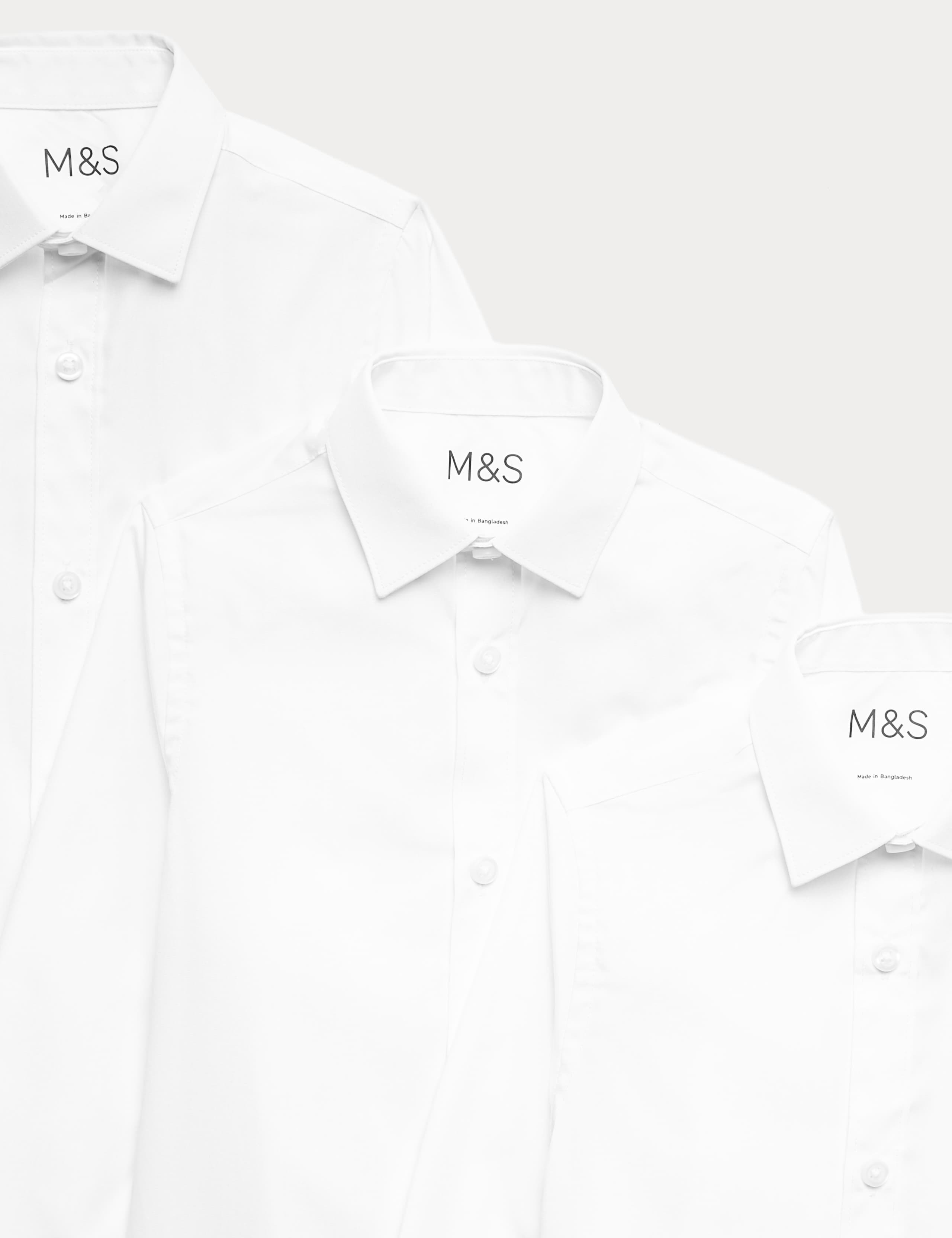 3 Pack Boys' Easy Iron School Shirts (2-16 Yrs) 7 of 7