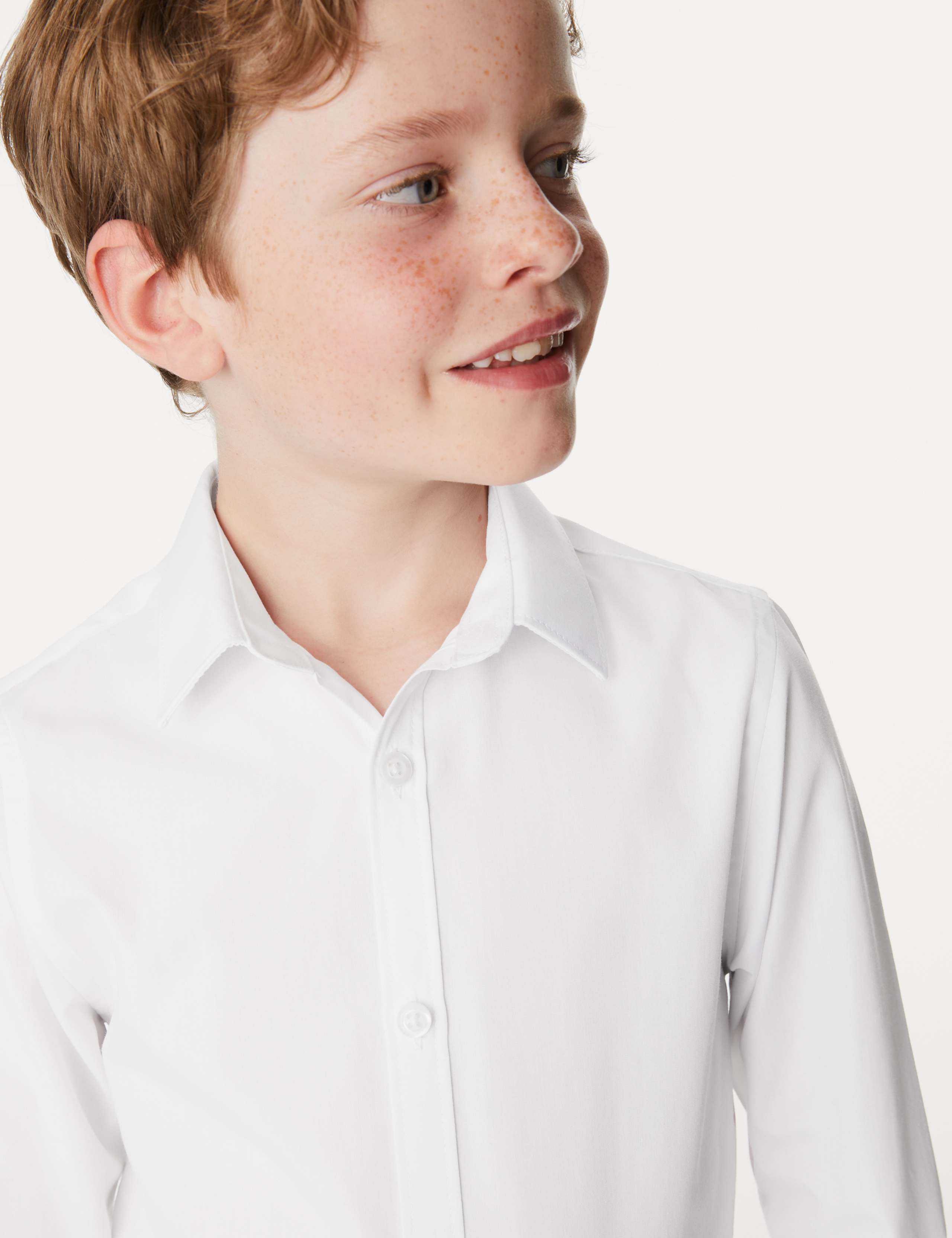 2pk Boys' Skinny Fit Stretch School Shirts (2-16 Yrs) 4 of 6