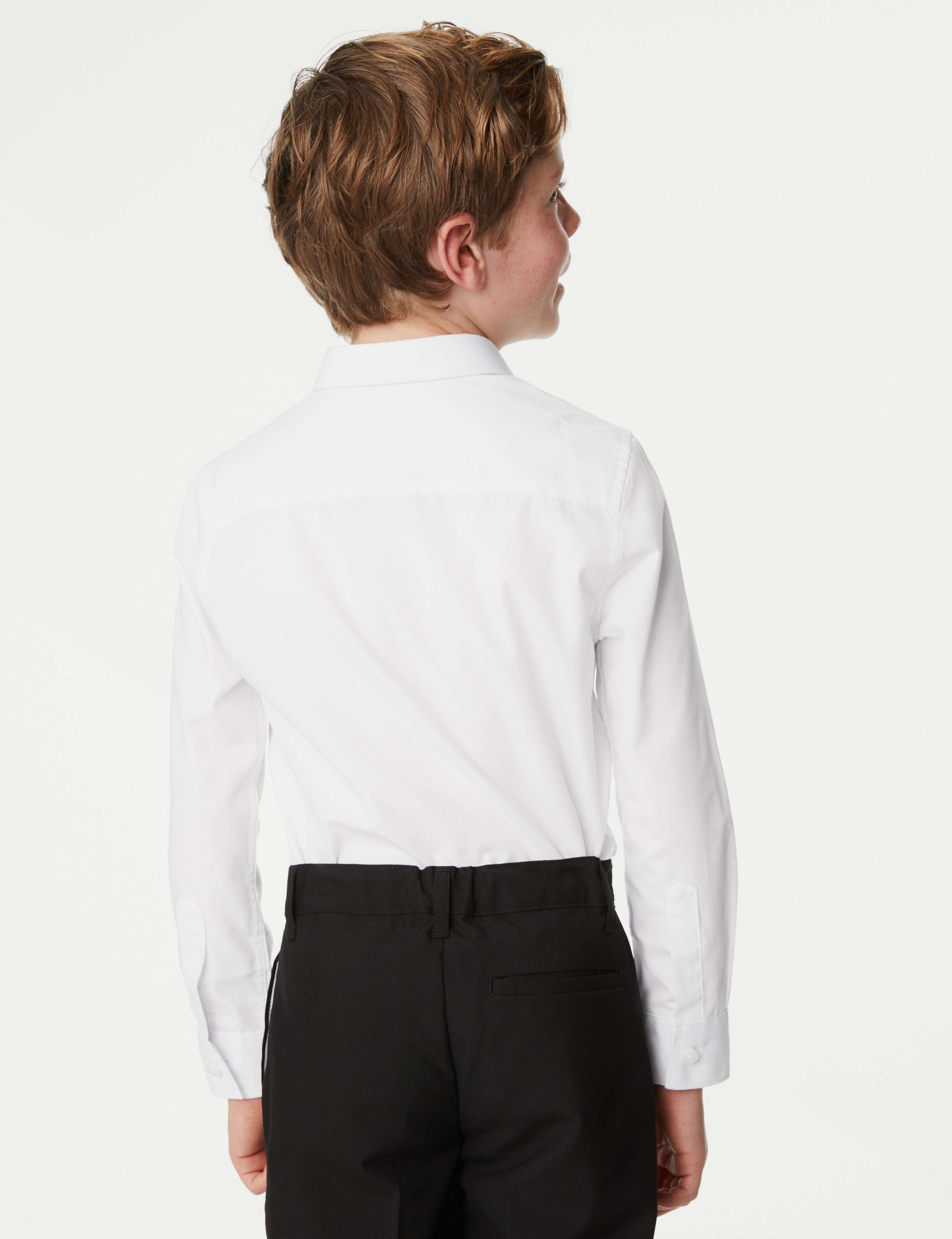 2pk Boys' Skinny Fit Stretch School Shirts (2-16 Yrs) 5 of 6