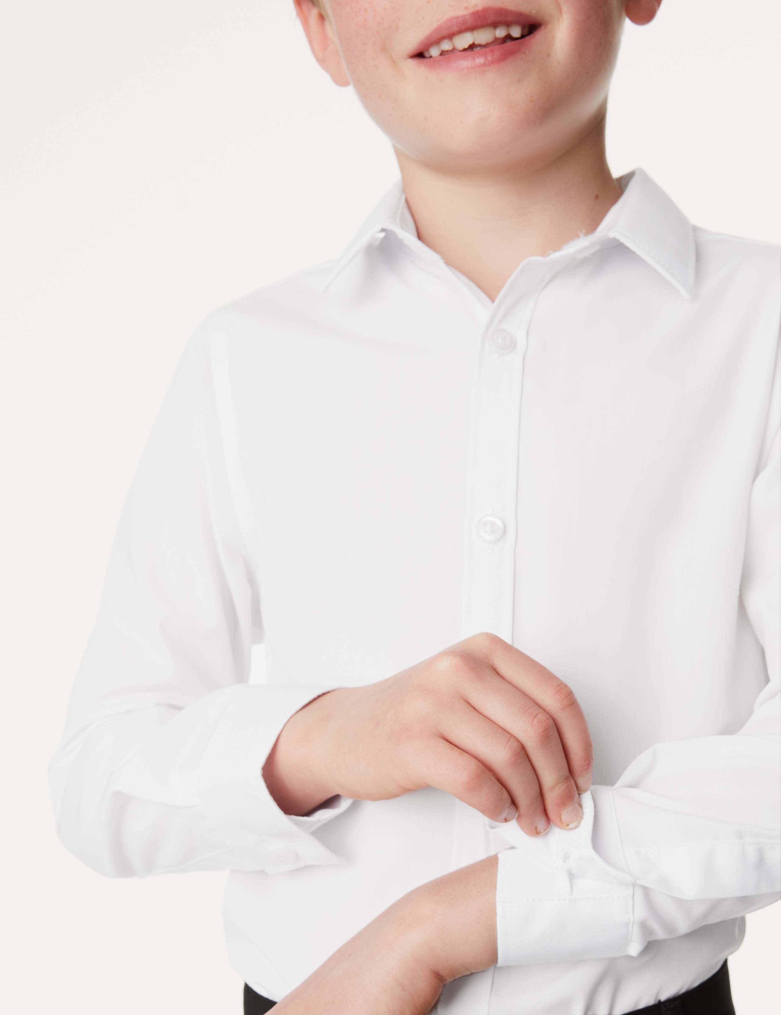 2pk Boys' Skinny Fit Stretch School Shirts (2-16 Yrs) 6 of 6
