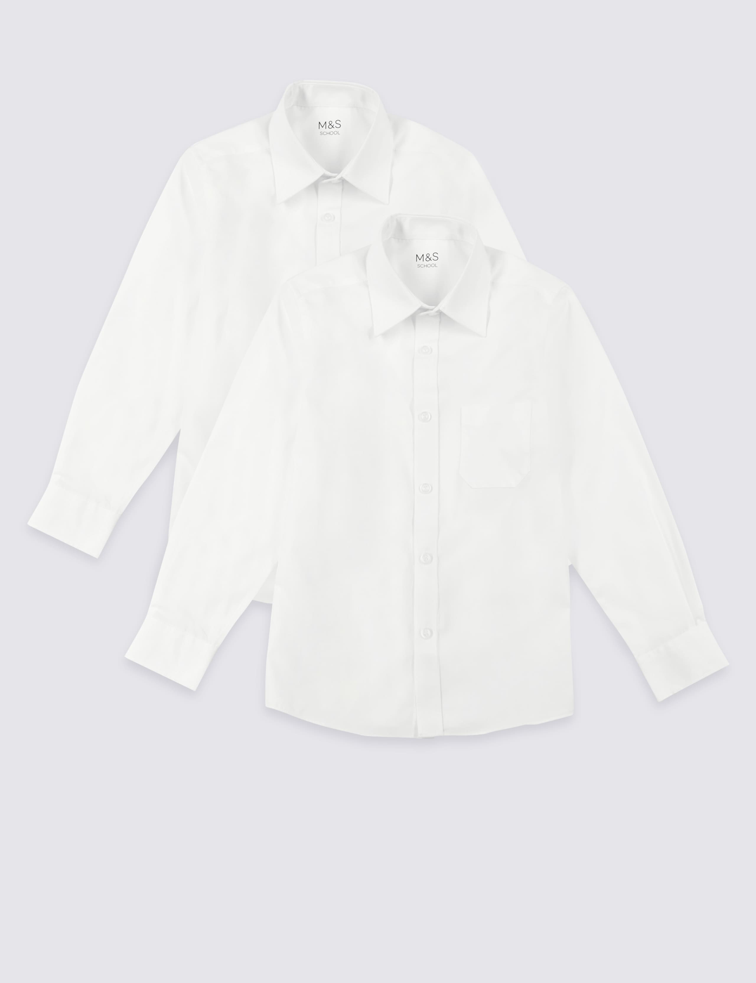 2 Pack Boys' Easy Dressing Non-Iron Shirts 2 of 4