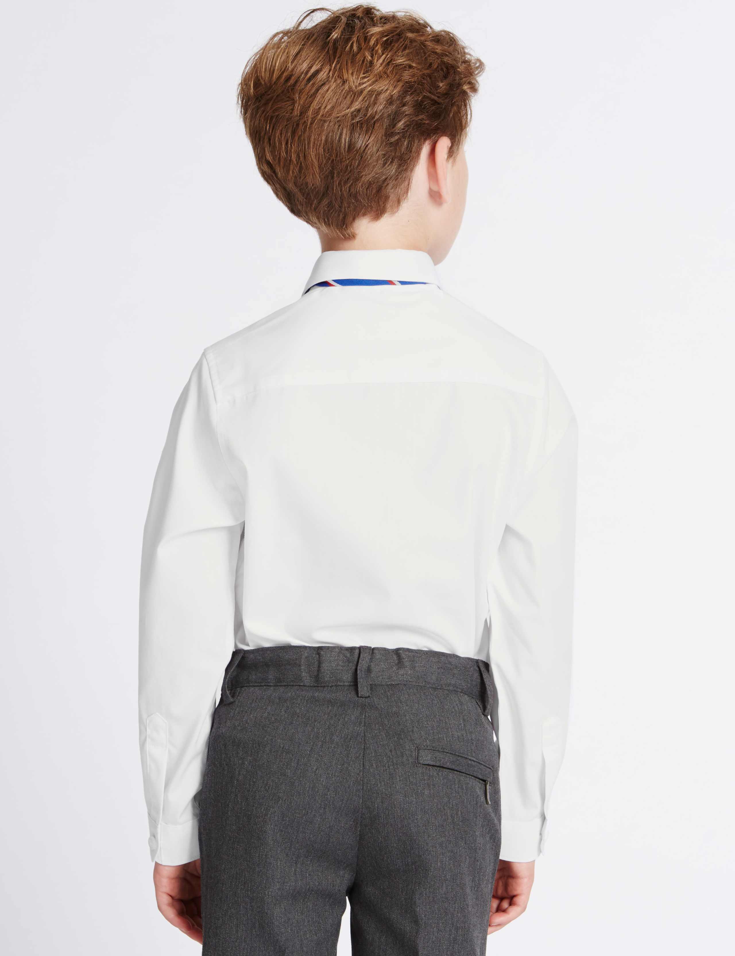 2 Pack Boys' Pure Cotton Slim Fit Shirts 3 of 4