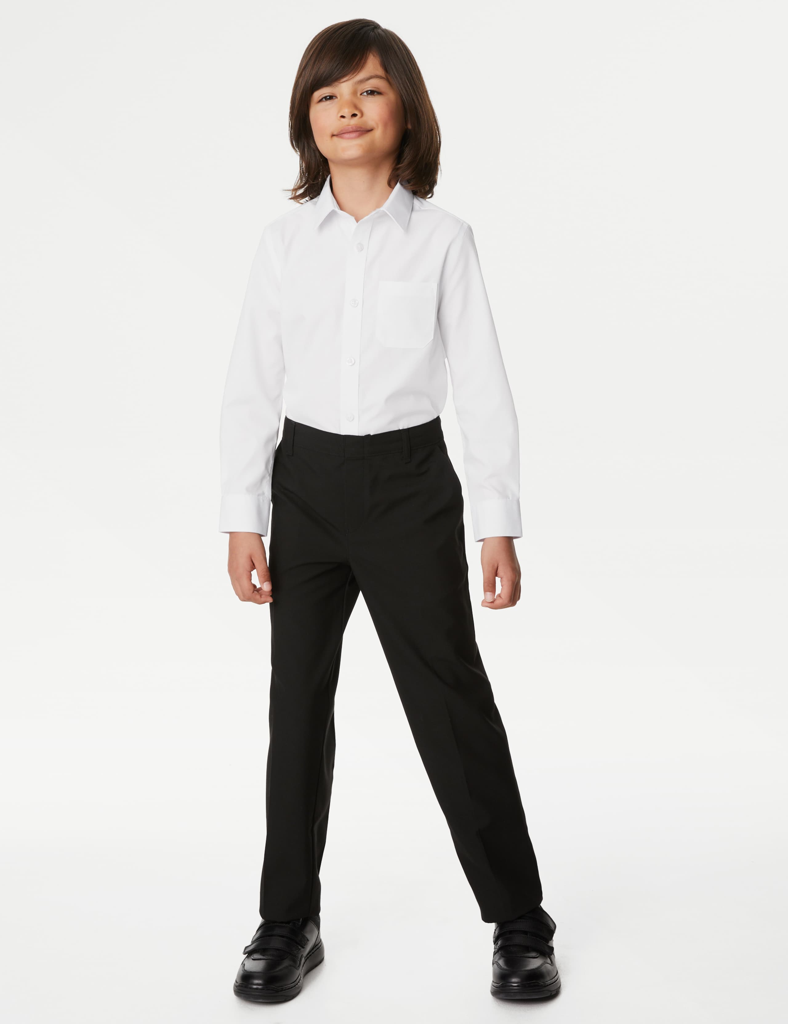 2 Pack Boys' Non-Iron School Shirts (2-18 Yrs) 3 of 7