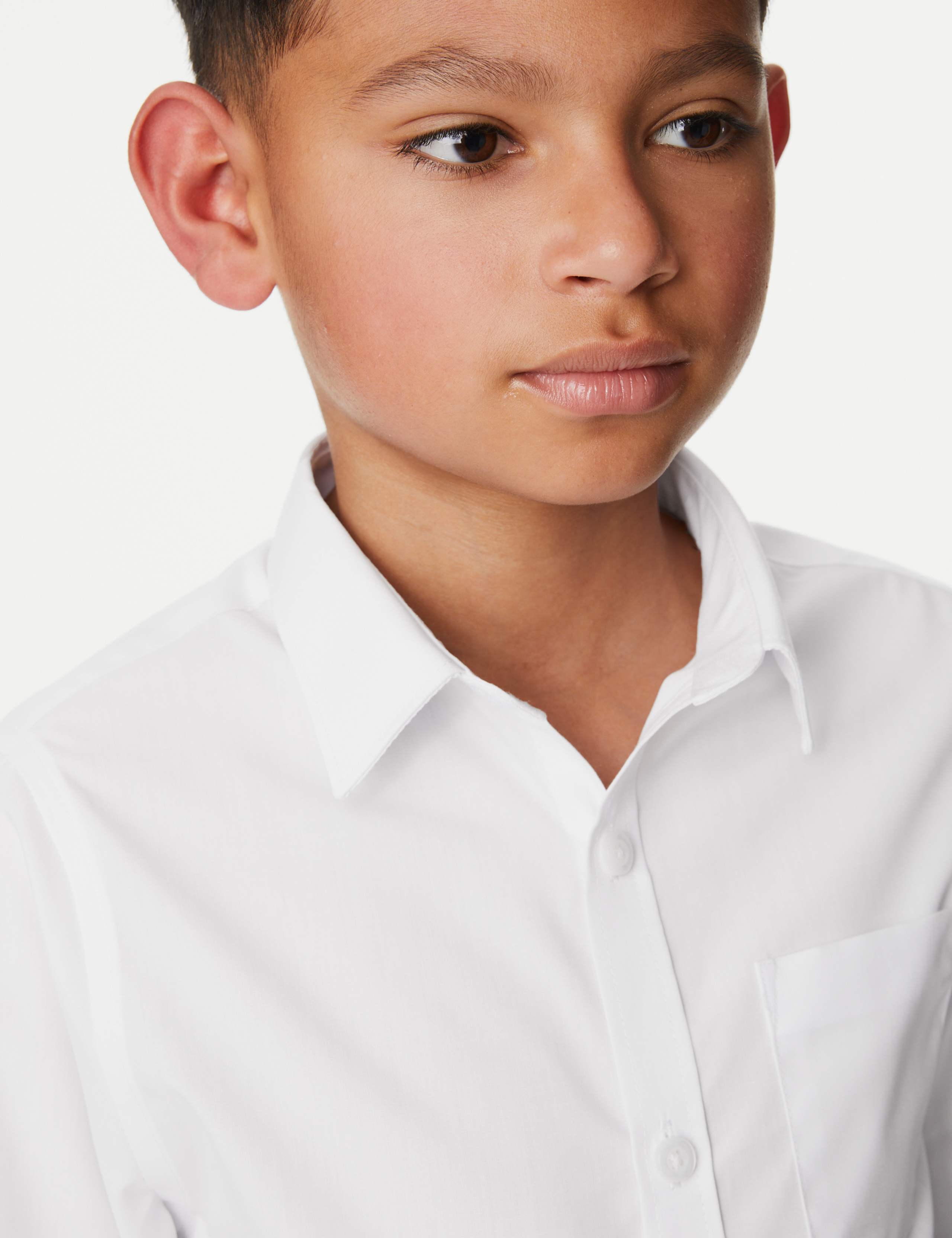 2 Pack Boys' Slim Fit Non-Iron School Shirts (2-18 Yrs) 3 of 7