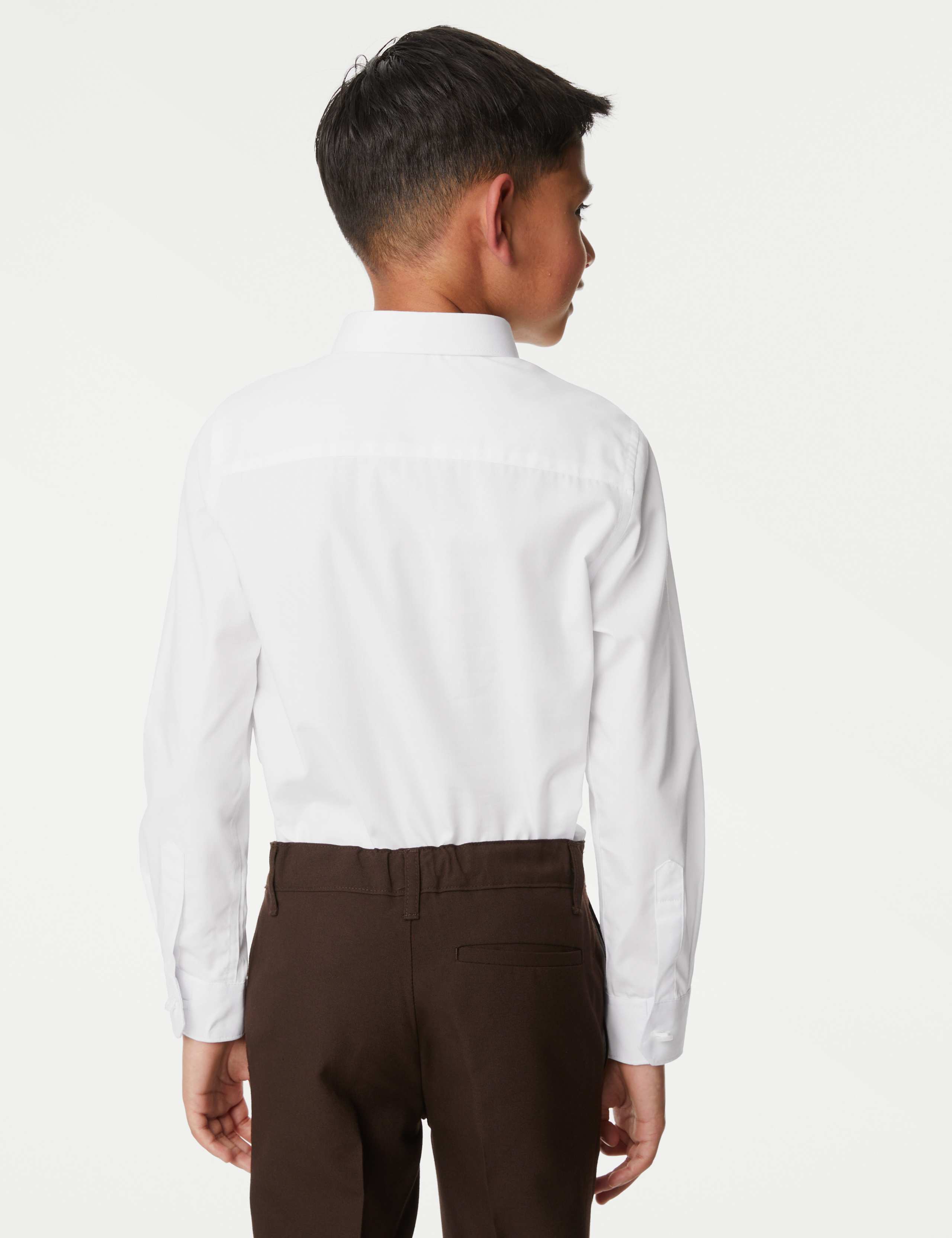 2 Pack Boys' Slim Fit Non-Iron School Shirts (2-18 Yrs) 4 of 7