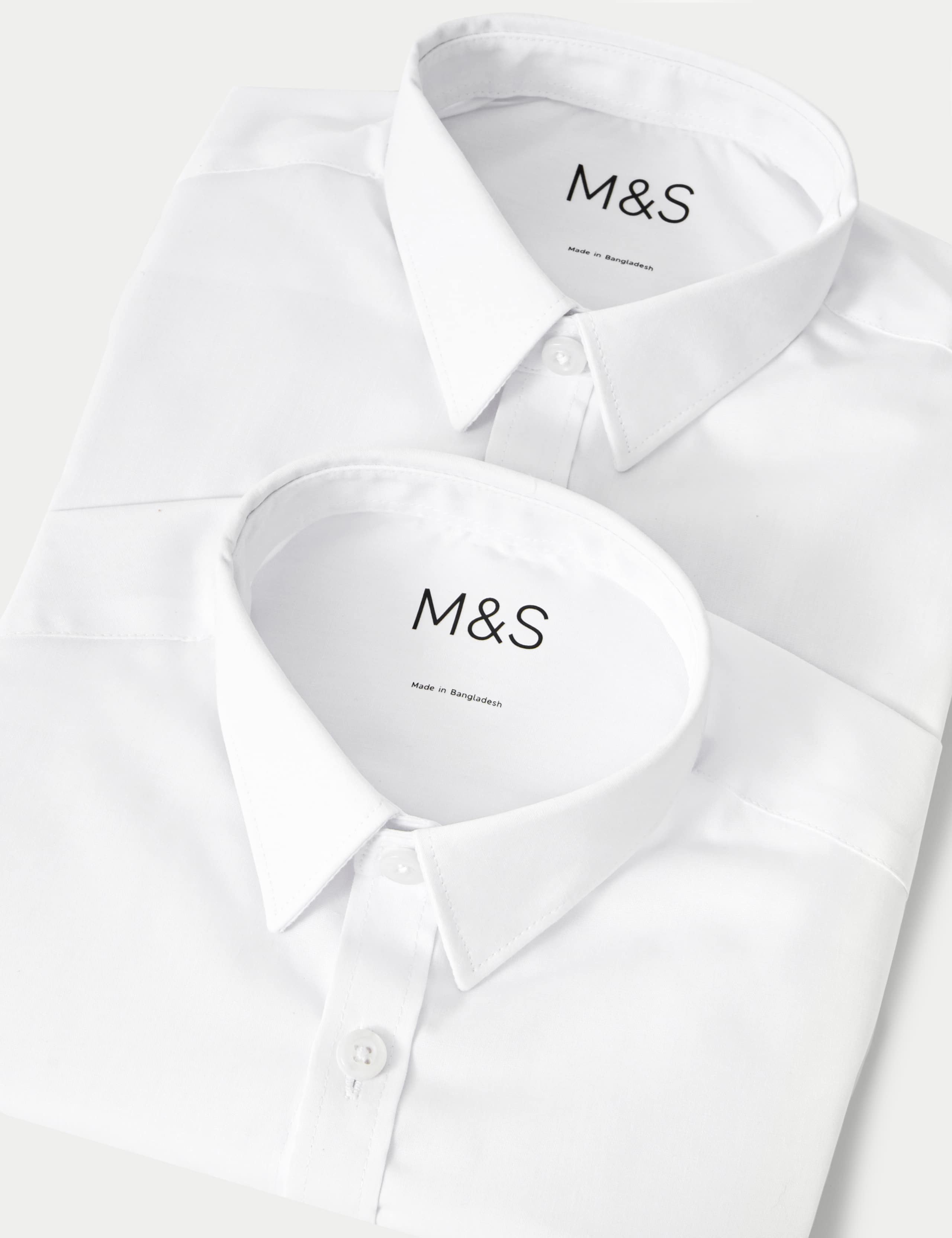 2 Pack Boys' Slim Fit Non-Iron School Shirts (2-18 Yrs) 7 of 7